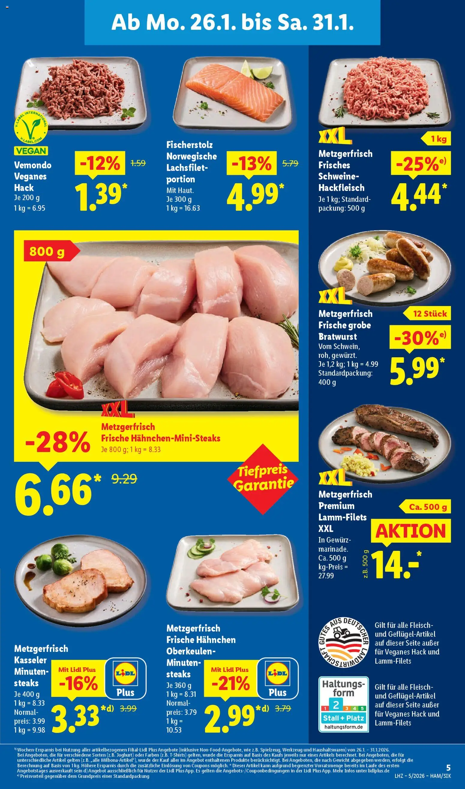 Lidl Prospekt Lüchow – gültig ab 26.01.2026 | Seite: 15 | Produkte: Gewicht, Joghurt, Fleisch, Hackfleisch