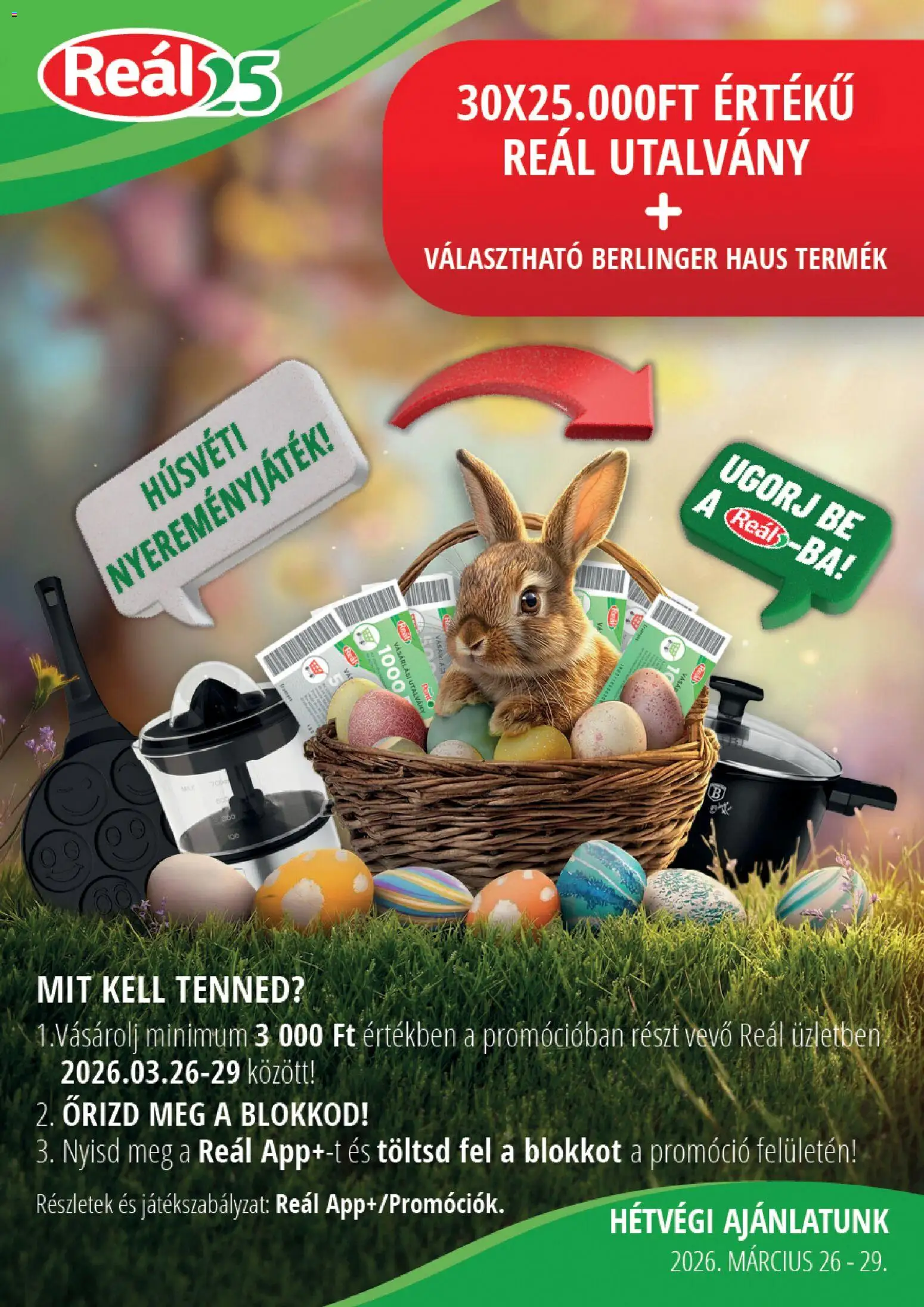Reál akciós ujság - amely érvényes a következő dátumtól: 26.03.2026 | Oldal: 1