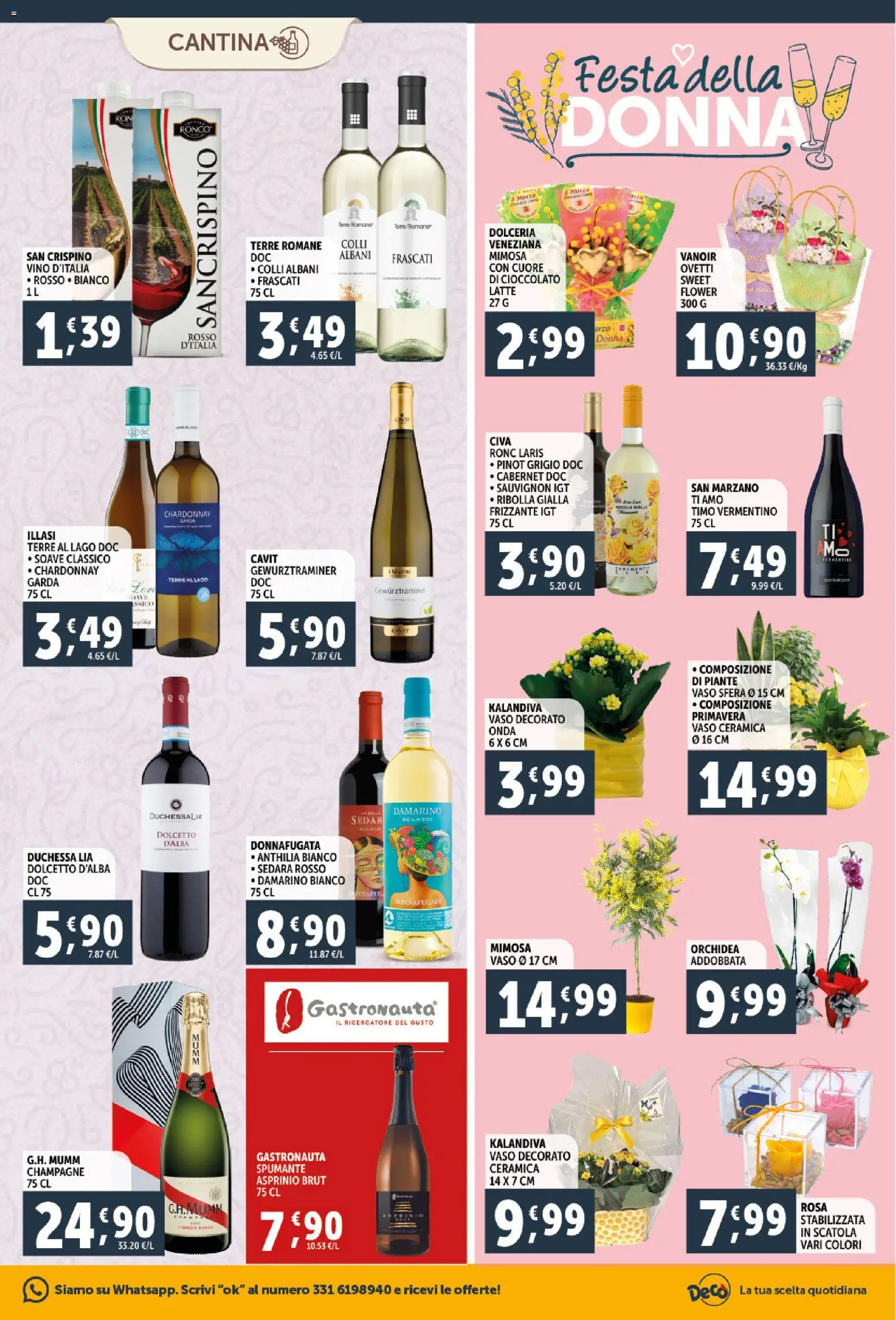 Volantino Decò del 06.03.2026 | Pagina: 17 | Prodotti: Cioccolato, Spumante, Champagne, Orchidea