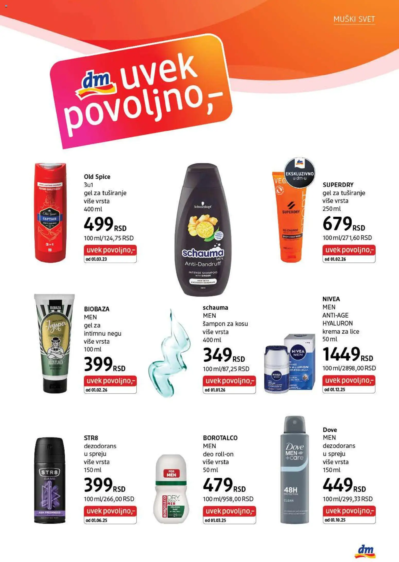 DM Drogerie katalog - važi od 01.02.2026 | Strana: 23 | Proizvode: Nivea Men, Nivea, Šampon, Gel za tuširanje