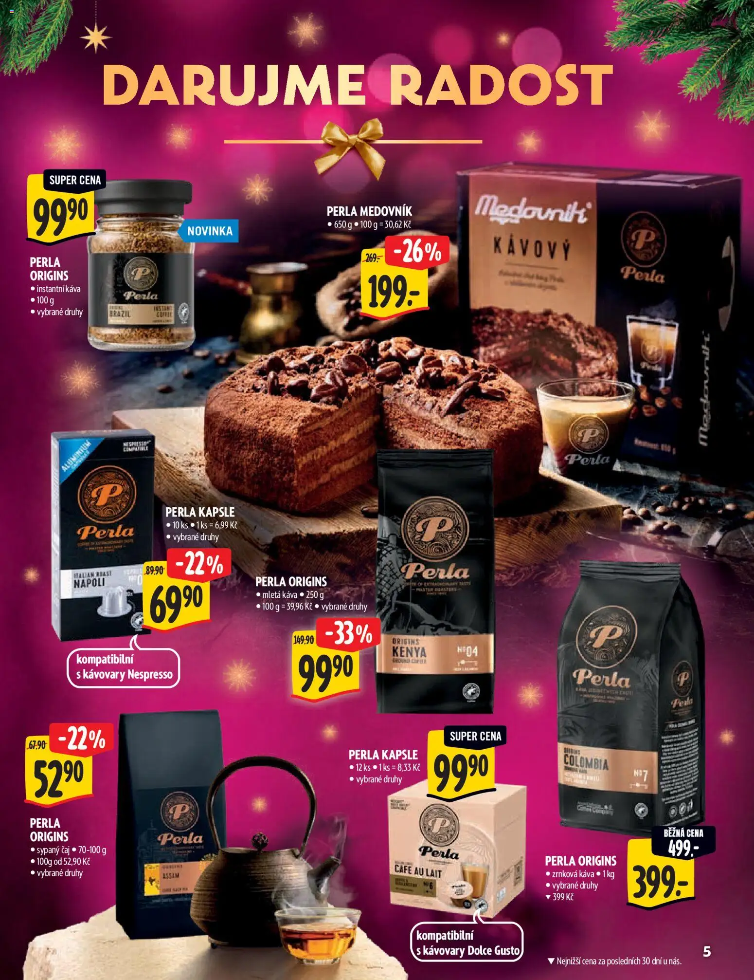 Albert katalog - Hypermarket od 29.10.2025 | Strana: 5 | Produkty: Dolce Gusto, Čaj, Nespresso, Perla