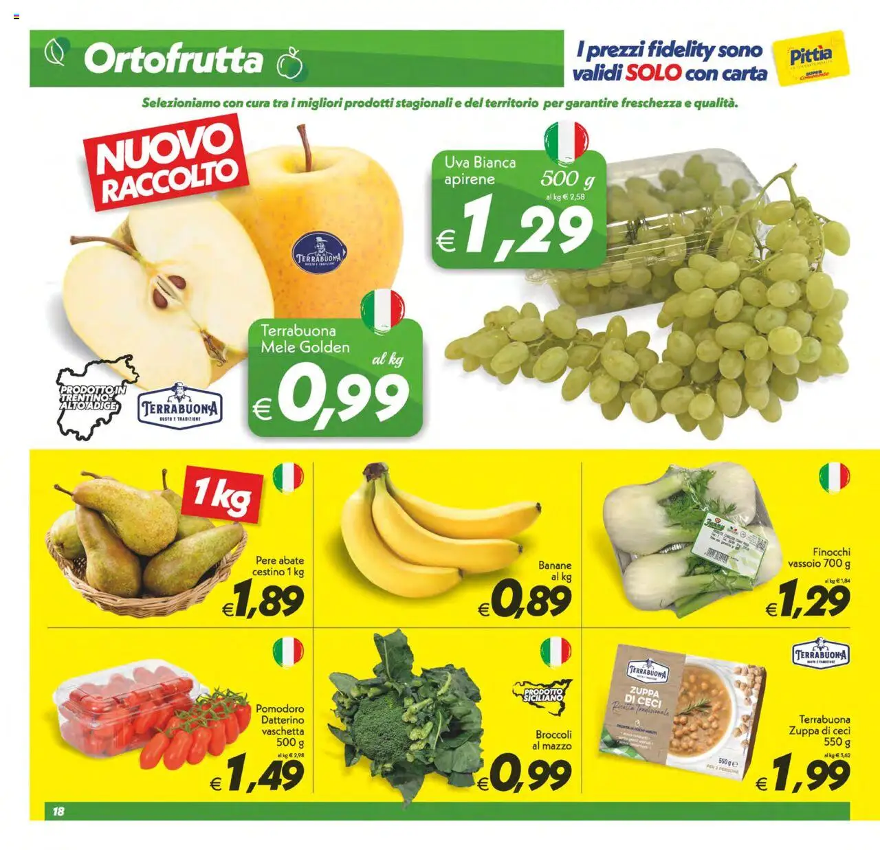Volantino SuperConveniente del 03.10.2025 | Pagina: 18 | Prodotti: Mele, Ceci, Finocchi, Vassoio