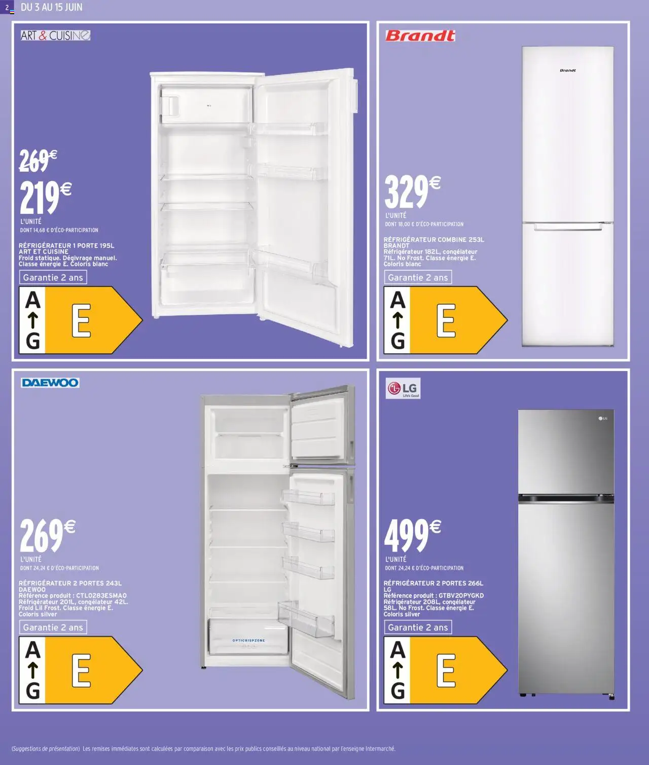  | Page: 2 | Produits: Réfrigérateur, Congélateur, Porte, Portes