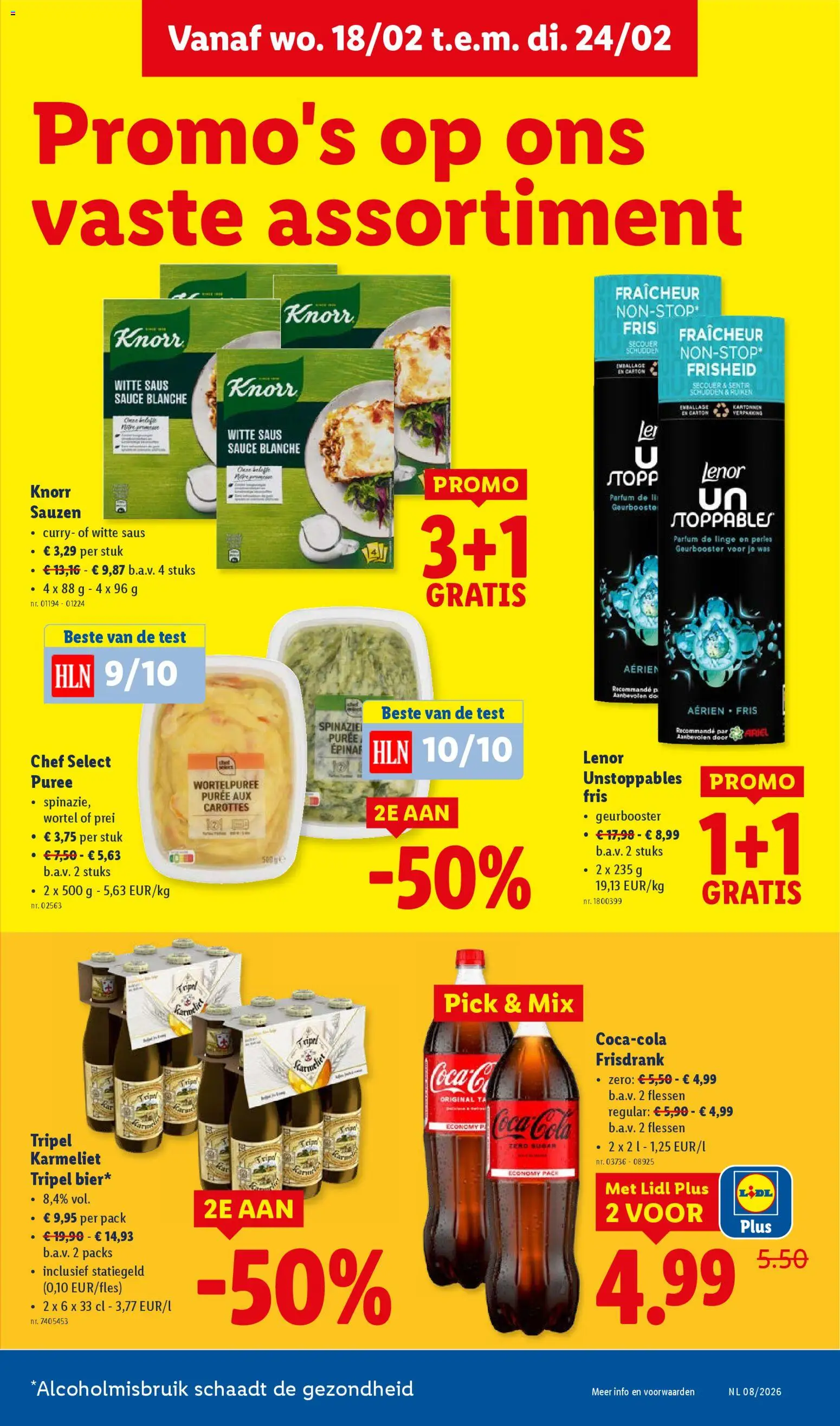 {H1} | Pagina: 9 | Producten: Író, Coca Cola, Saus, Was