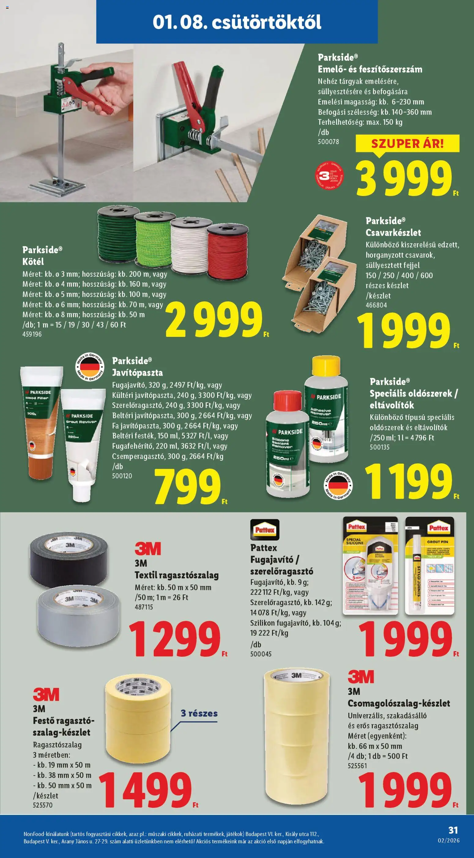 Lidl akciós ujság - amely érvényes a következő dátumtól: 08.01.2026 | Oldal: 31