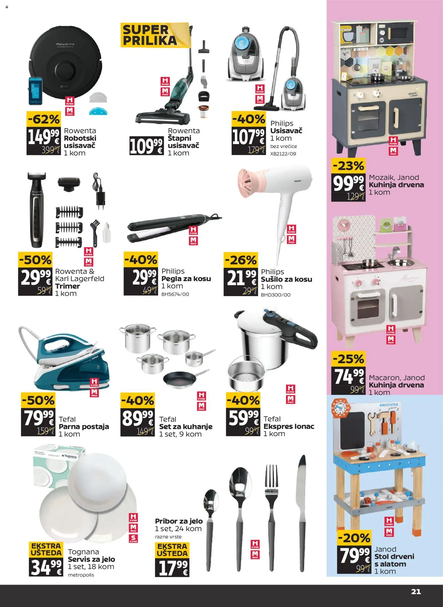 Tommy katalog | vrijedi od 20.11.2025 | Stranica: 21 | Proizvodi: Sušilo za kosu, Stol, Tognana, Kuhinja