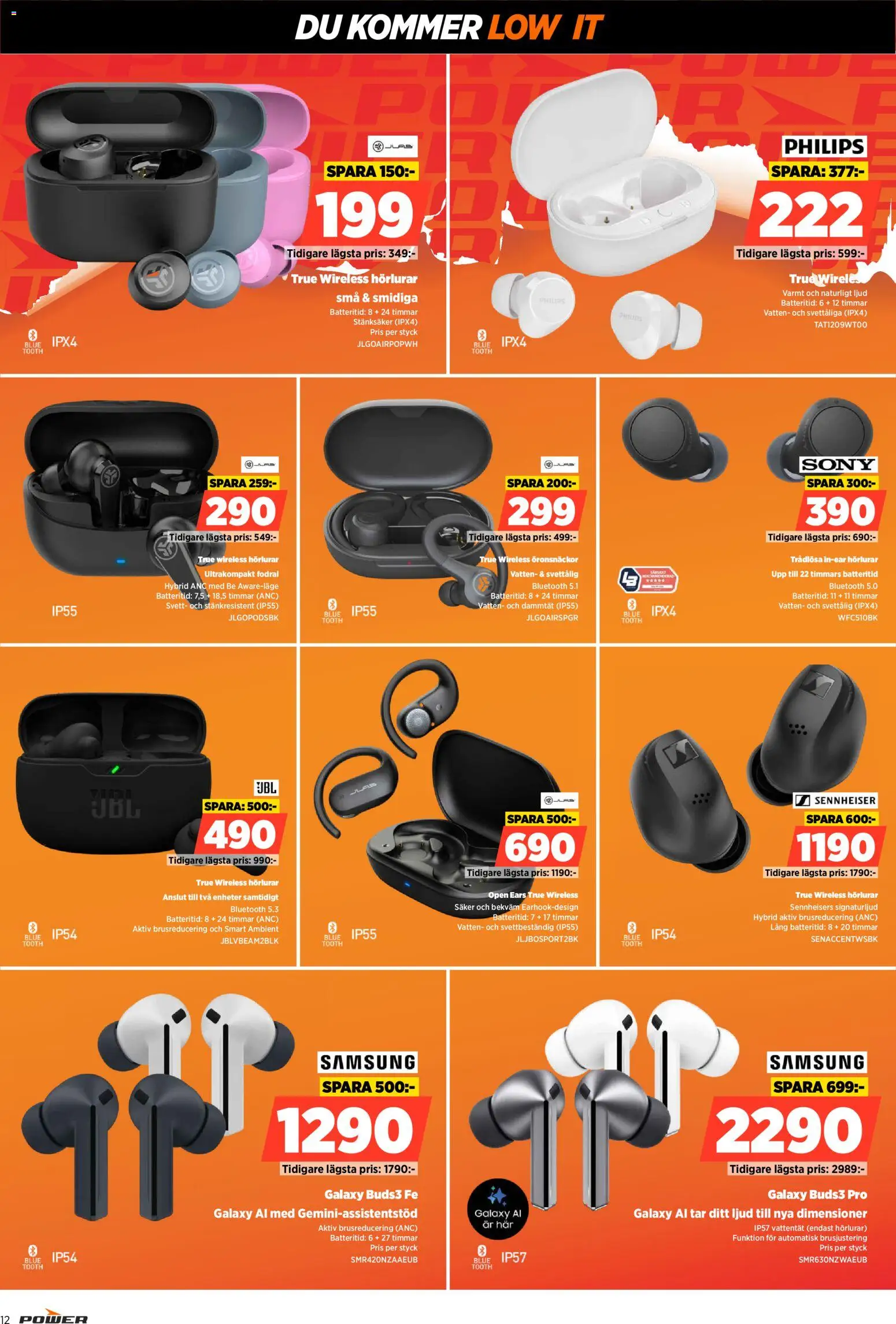 Power reklamblad aktuell från 15.12.2025 | Sida: 12 | Produkter: Hörlurar