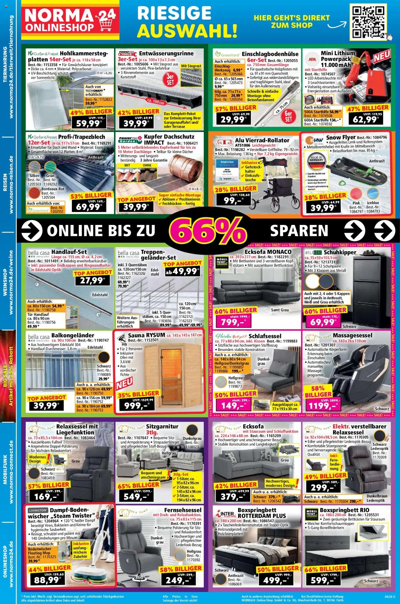 Norma Prospekt 	 – gültig ab 26.01.2026 | Seite: 20 | Produkte: Relaxsessel, Fernsehsessel, Boxspringbett, Schuhkipper