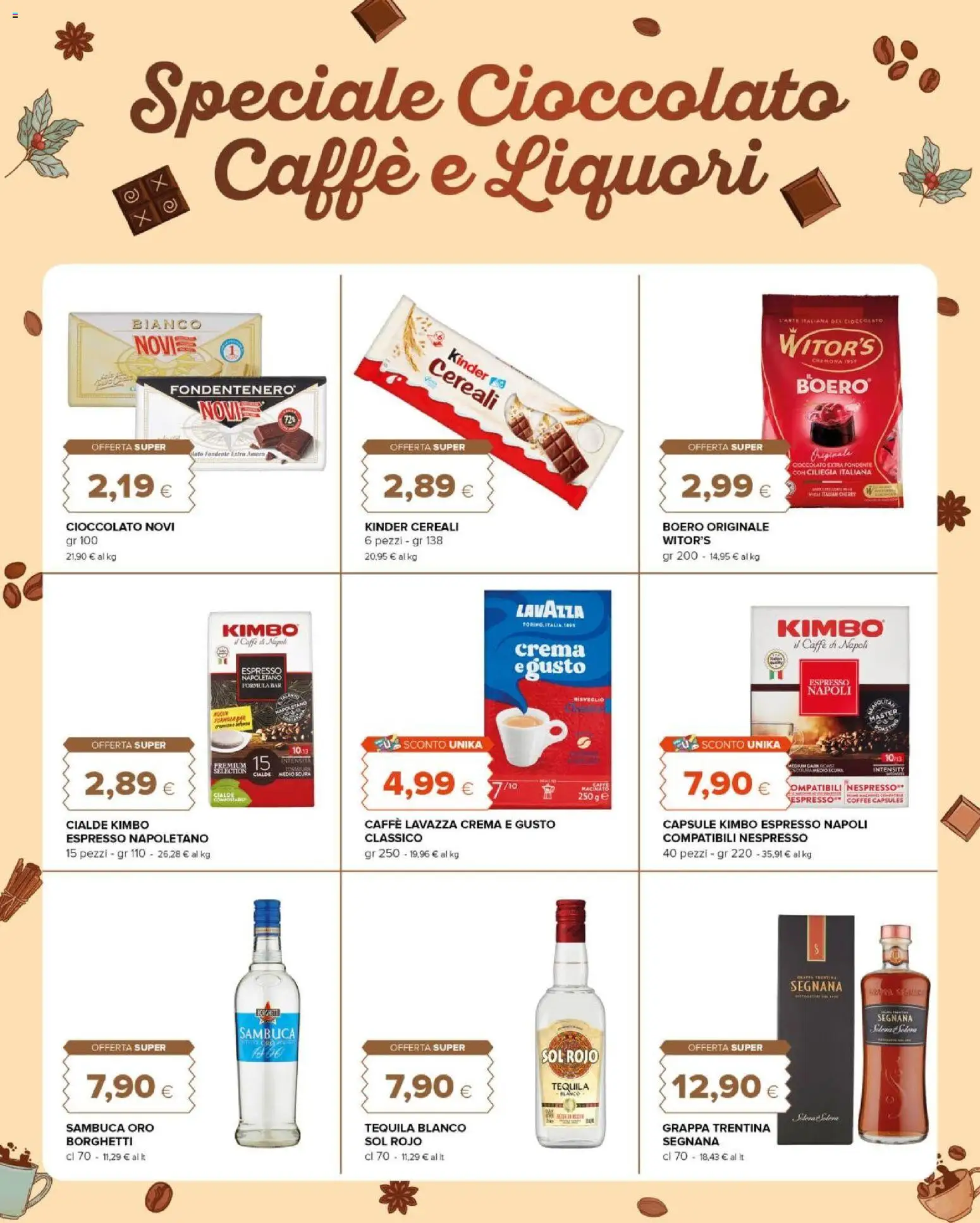 Volantino Tigre del 05.11.2025 | Pagina: 9 | Prodotti: Crema, Cioccolato, Cereali, Grappa