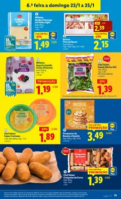 Pré-visualização Lidl folheto válido de 19.01.2026 | Página: 33 | Produtos: Iogurtes, Queijo, Carne, Cenoura
