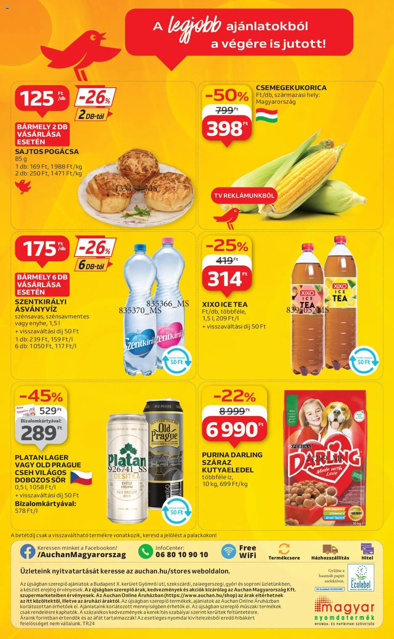 Auchan akciós ujság - amely érvényes a következő dátumtól: 12.06.2025 | Oldal: 16 | Termékek: Csemegekukorica, Kutyaeledel, TV, Tea