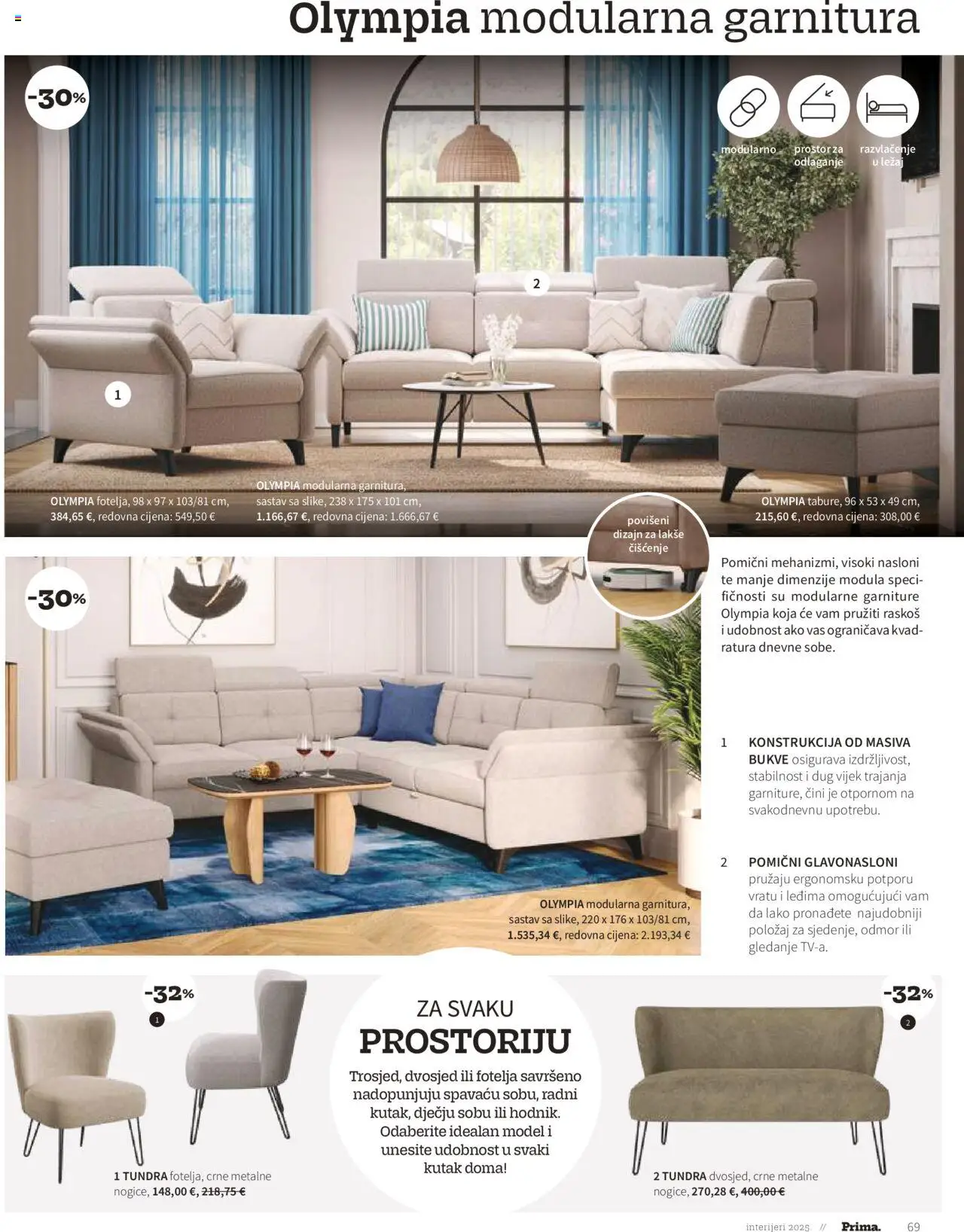 Prima katalog | vrijedi od 01.01.2025 | Stranica: 71 | Proizvodi: Fotelja, Dvosjed