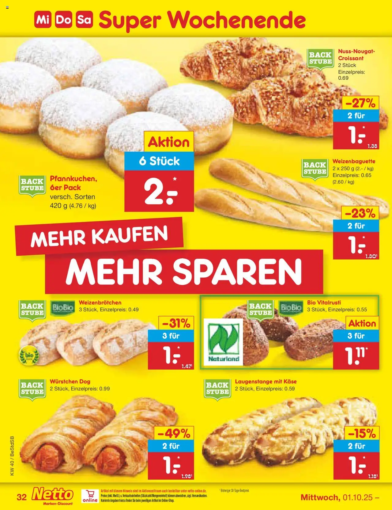Netto Marken-Discount Prospekt 	 – gültig ab 29.09.2025 | Seite: 36 | Produkte: Käse, Croissant