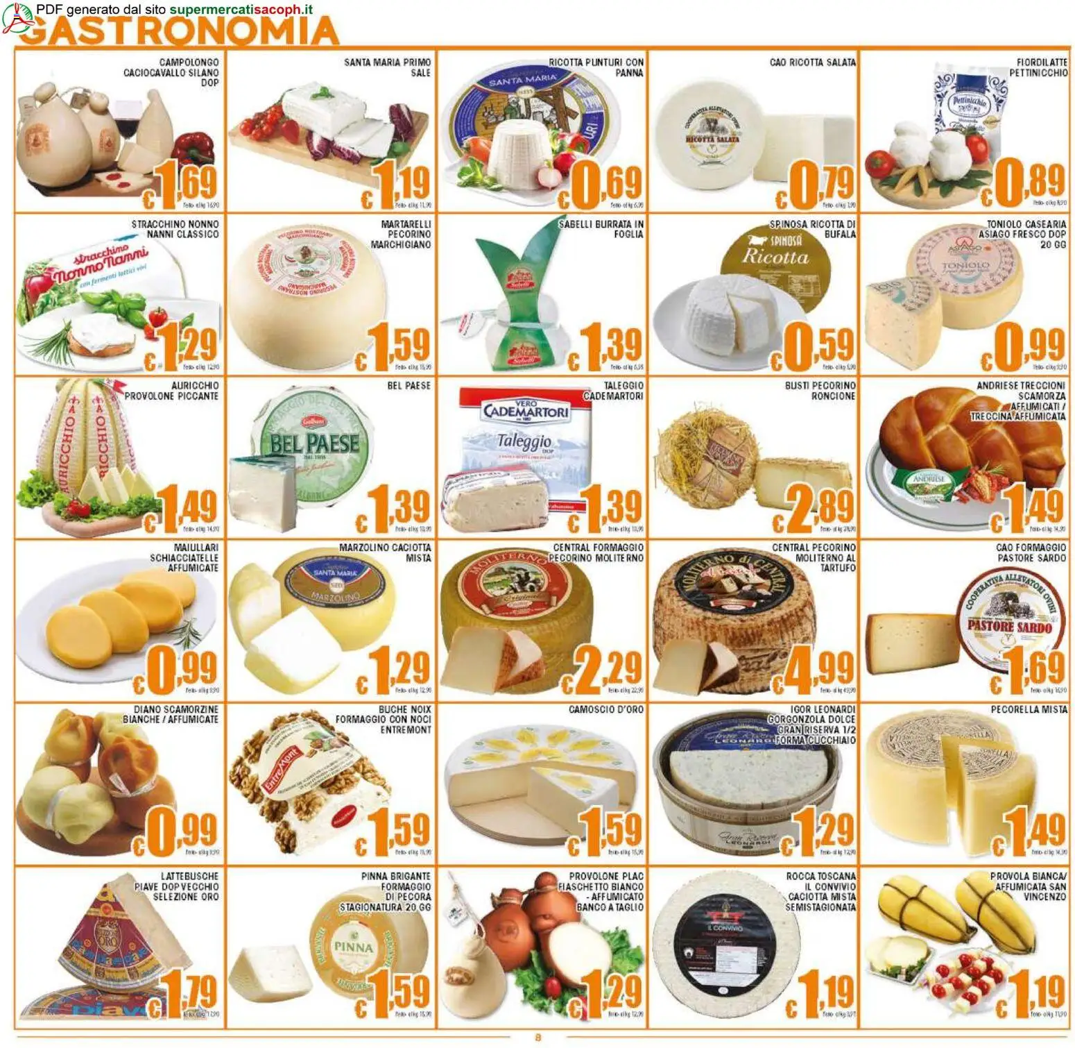 Volantino Sacoph del 27.03.2026 | Pagina: 8 | Prodotti: Tè, Sale, Noci, Ricotta