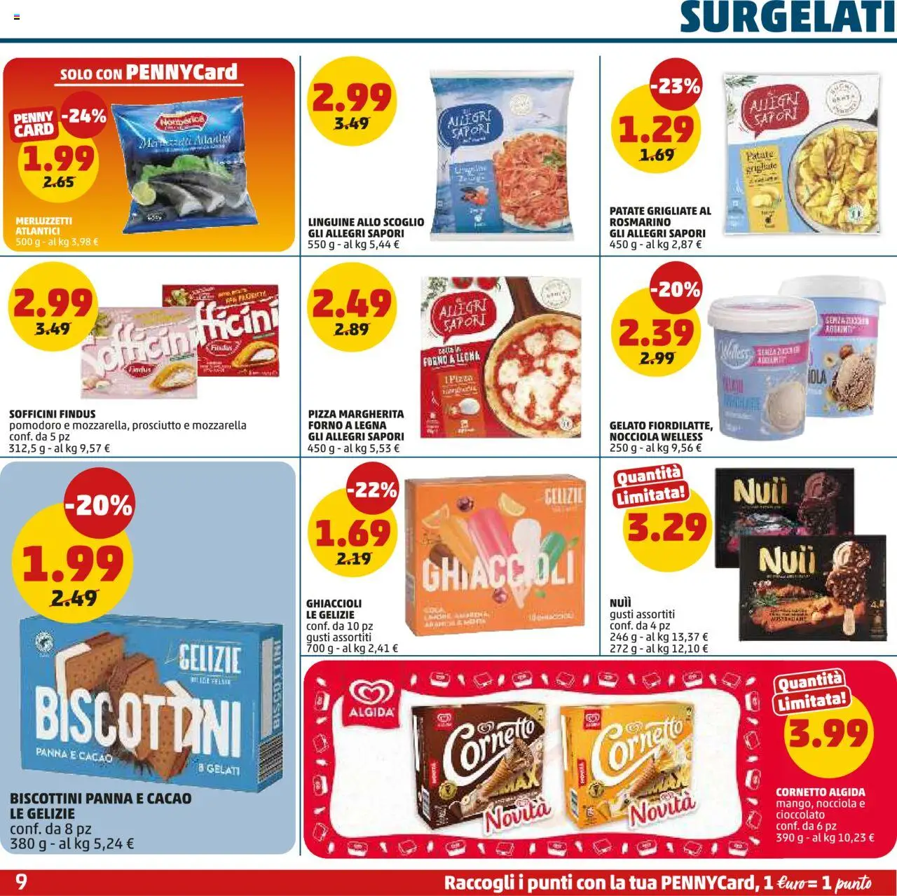 Volantino PENNY del 14.08.2025 | Pagina: 9 | Prodotti: Cornetto, Prosciutto, Cacao, Forno