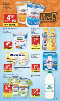 Pogląd oferty "Delikatesy Centrum gazetka" - ważna od 02.04.2026 | Strona: 21 | Produkty: Serek, Jogurt naturalny, Jogurt, Śmietana