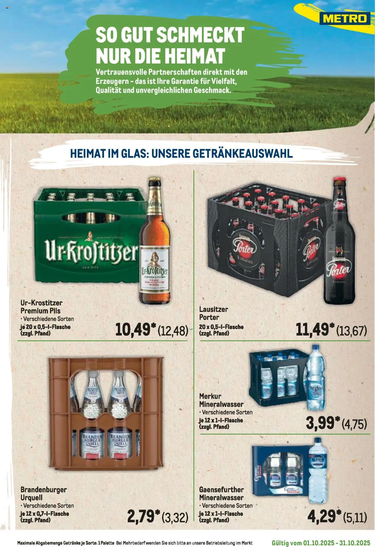 Metro Regionaler Flyer – gültig ab 01.10.2025 | Seite: 79 | Produkte: Pils, Mineralwasser
