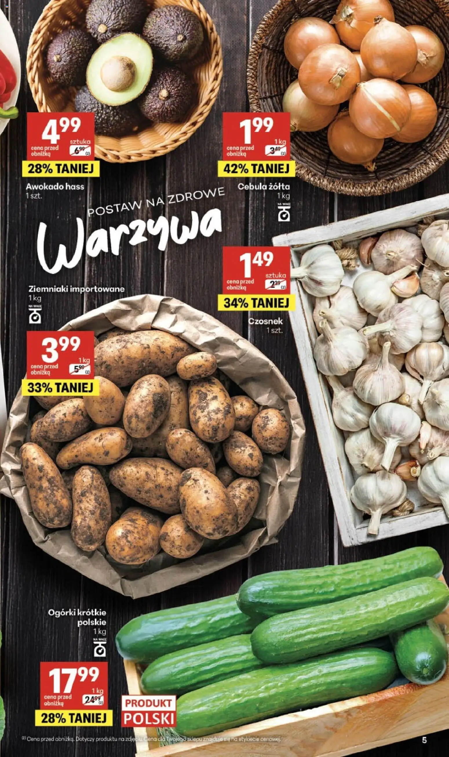 Delikatesy Centrum Gazetka - Sklepy Własne od 26.02.2026 | Strona: 5 | Produkty: Czosnek, Awokado, Ziemniaki, Warzywa