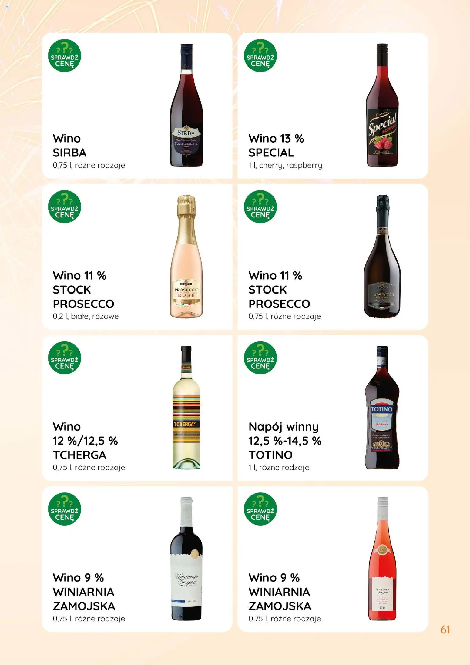 Eurocash Gazetka - Katalog Alkoholowy od 01.01.2026 | Strona: 61 | Produkty: Winiarnia, Winiarnia Zamojska, Wino, Prosecco