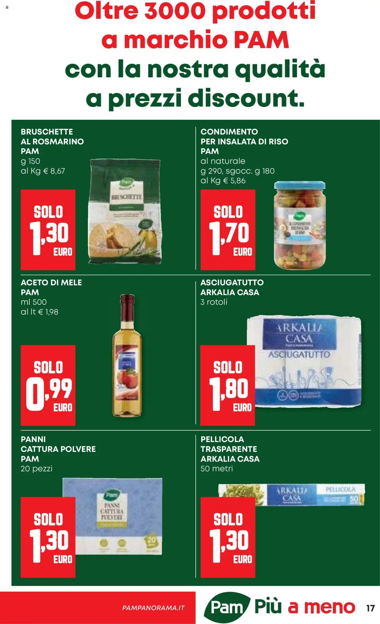 Volantino PAM del 21.08.2025 | Pagina: 17 | Prodotti: Rosmarino, Aceto di mele, Aceto, Insalata di riso