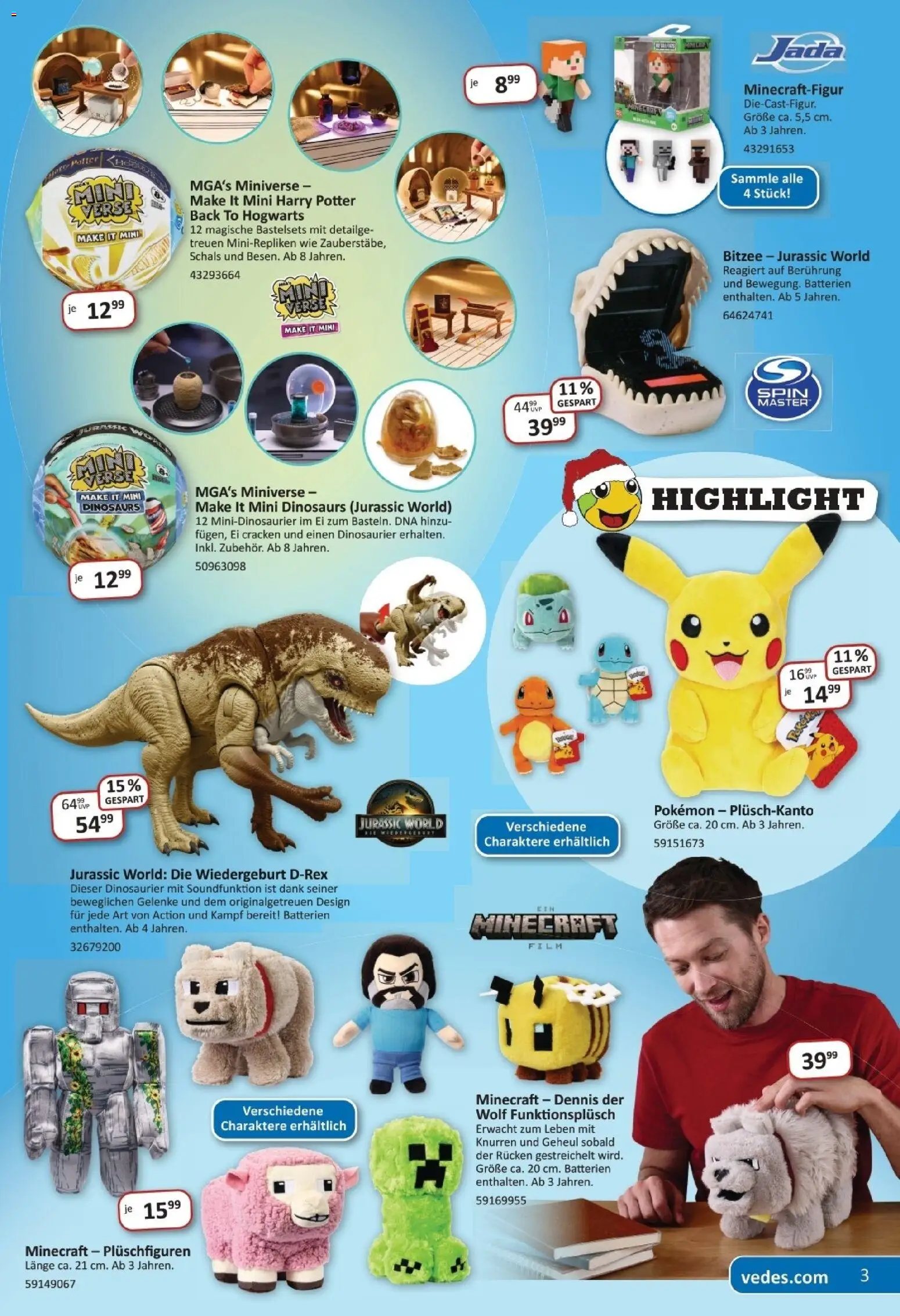 Vedes Weihnachtsflyer  – gültig ab 19.11.2025 | Seite: 3 | Produkte: Batterien