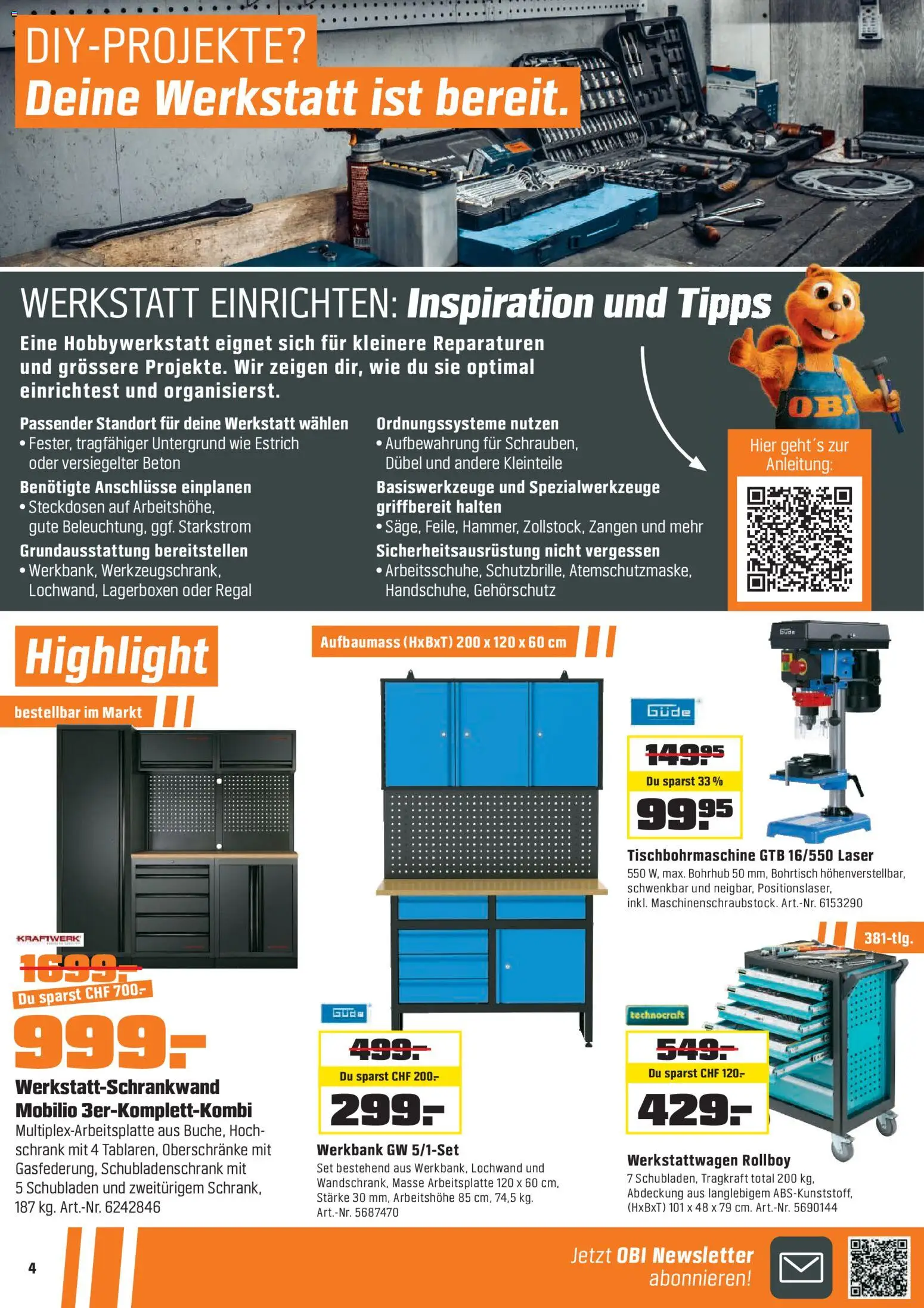 OBI Aktionen – gültig ab 10.01.2026 | Seite: 4 | Produkte: Regal, Schrank