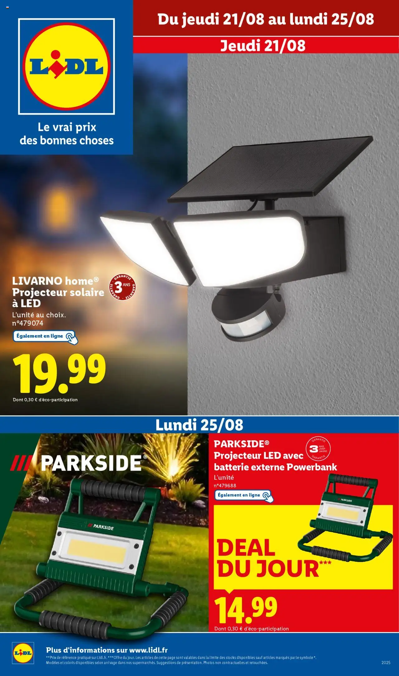 | Page: 1 | Produits: Projecteur solaire, Batterie, Projecteur