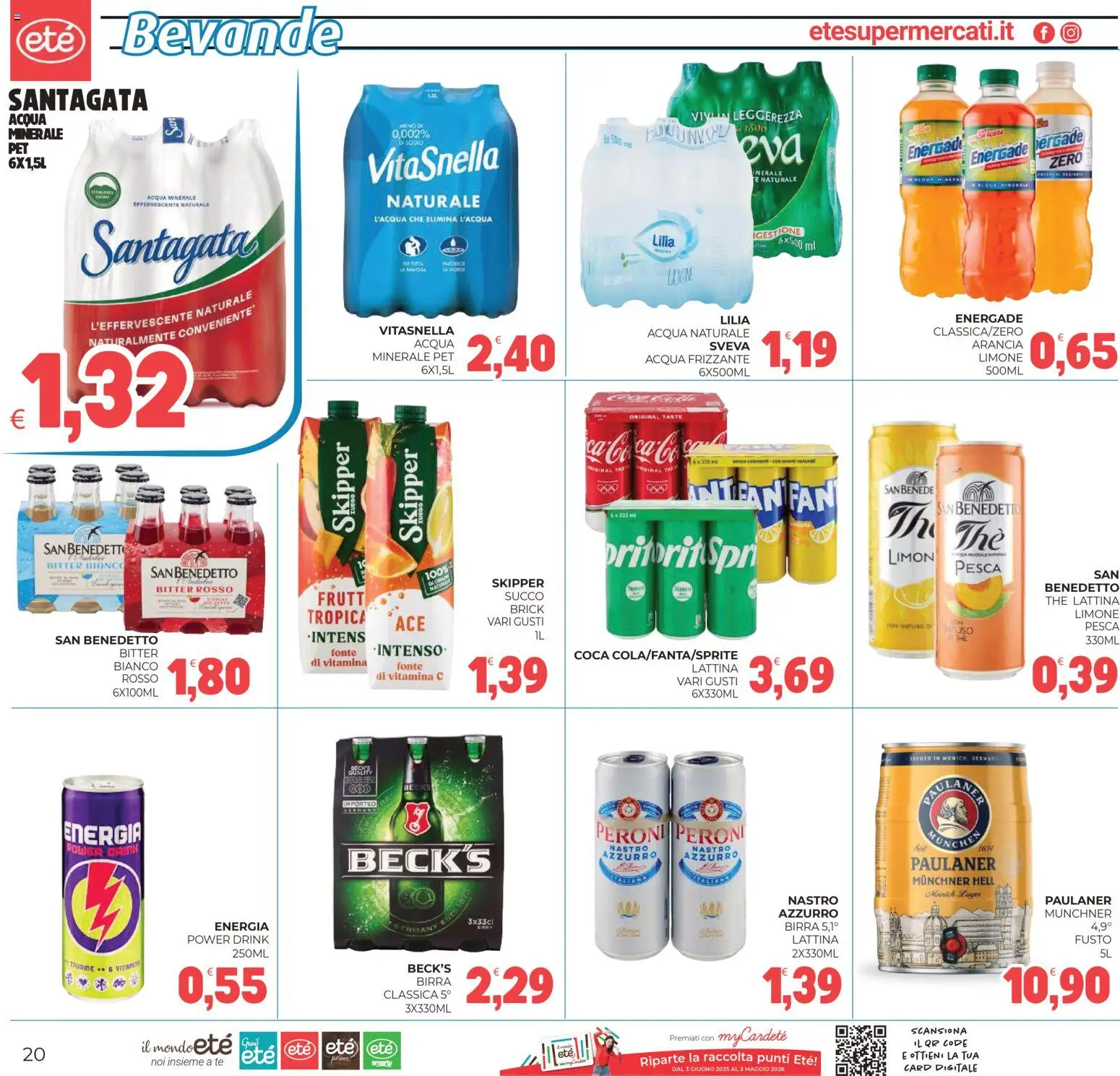 Volantino Eté del 16.01.2026 | Pagina: 20 | Prodotti: Birra, Acqua, Limone, The