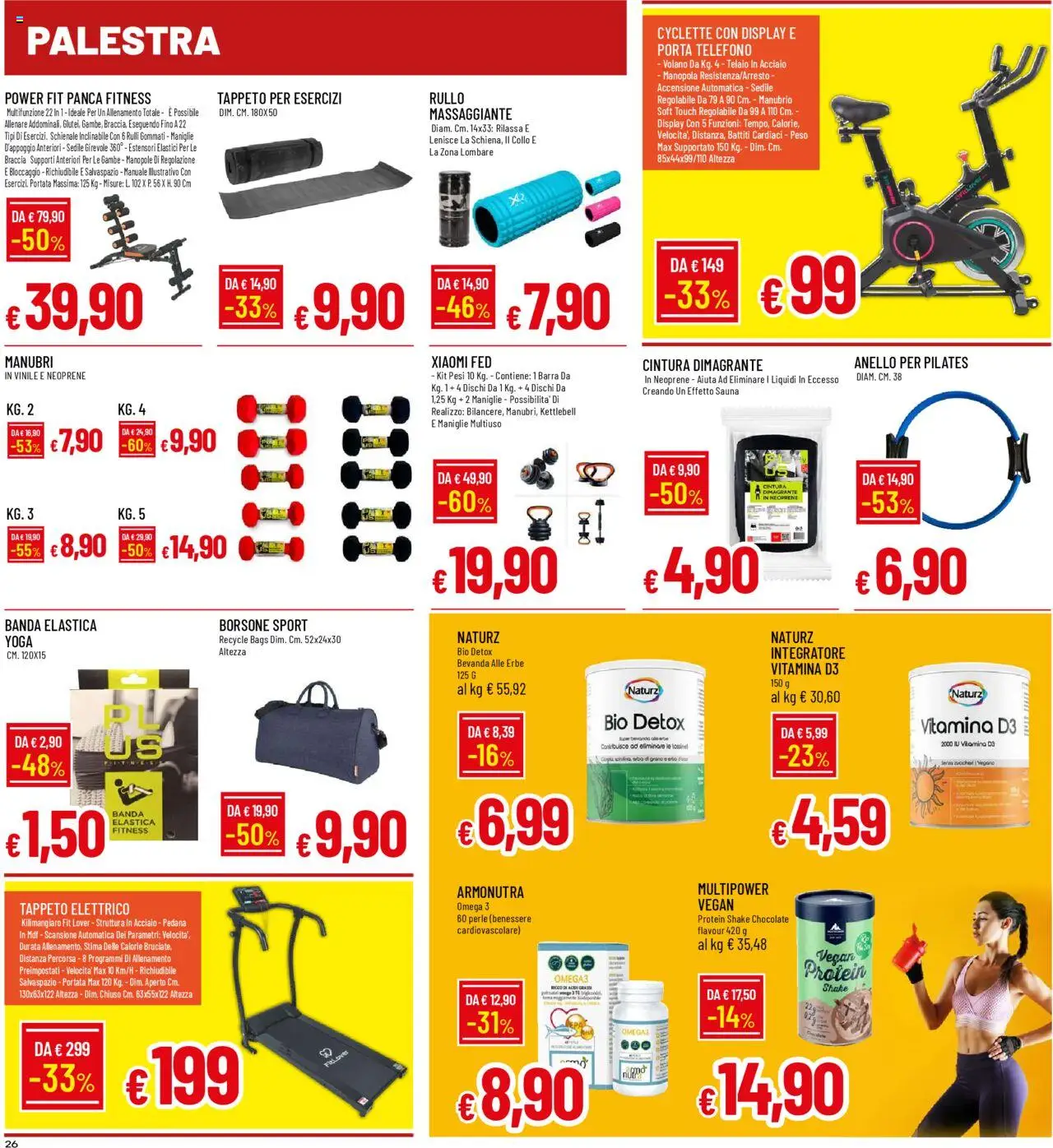 Volantino Famila del 08.09.2025 | Pagina: 26 | Prodotti: Xiaomi, Panca, Tenda, Cyclette