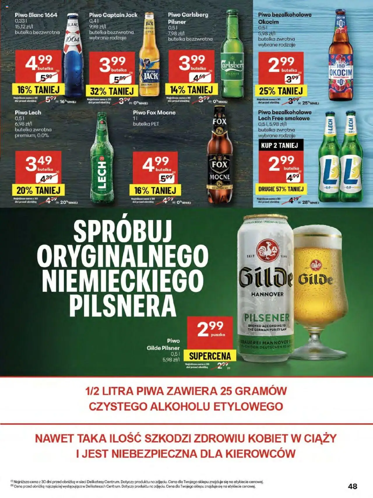 Delikatesy Centrum Gazetka od 21.08.2025 | Strona: 48 | Produkty: Delikatesy, Piwo Carlsberg, Piwo