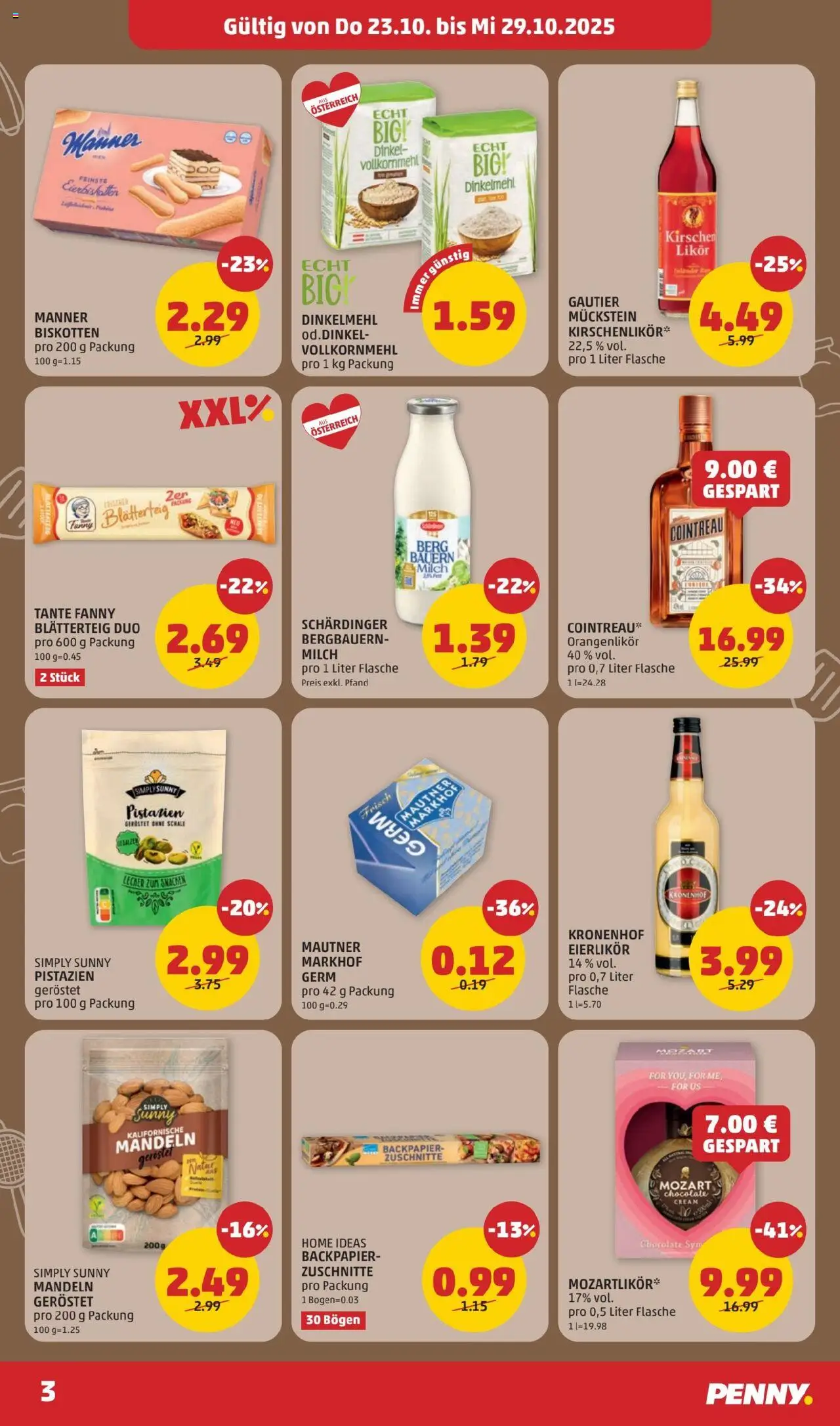 Penny Markt - Backzeit ist Familienzeit gültig ab 23.10.2025 | Seite: 3 | Produkte: Milch