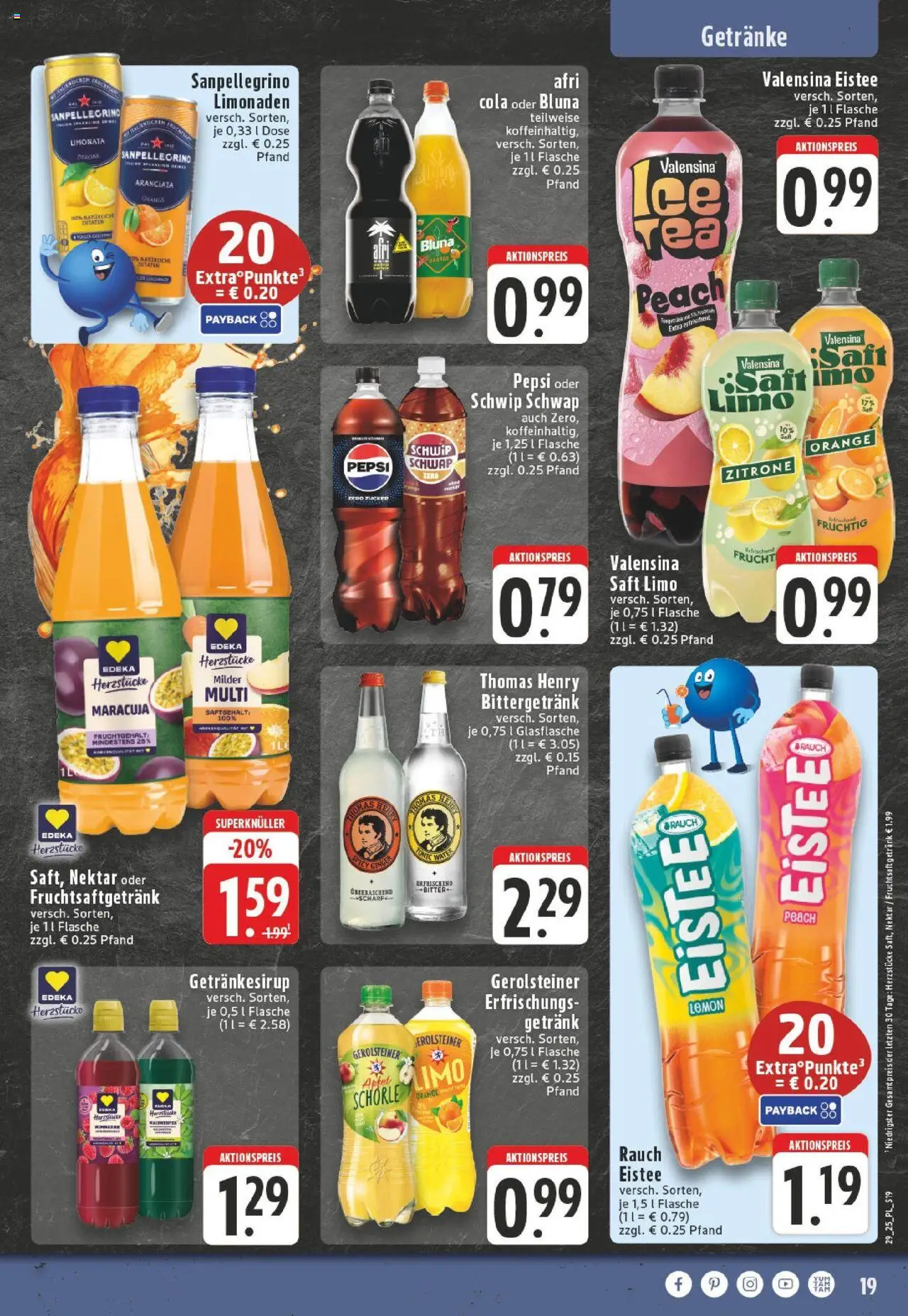 Edeka prospekt Kerken-Aldekerk	 - gültig ab dem 13.07.2025 | Seite: 19 | Produkte: Cola, Valensina, Zitrone, Pepsi