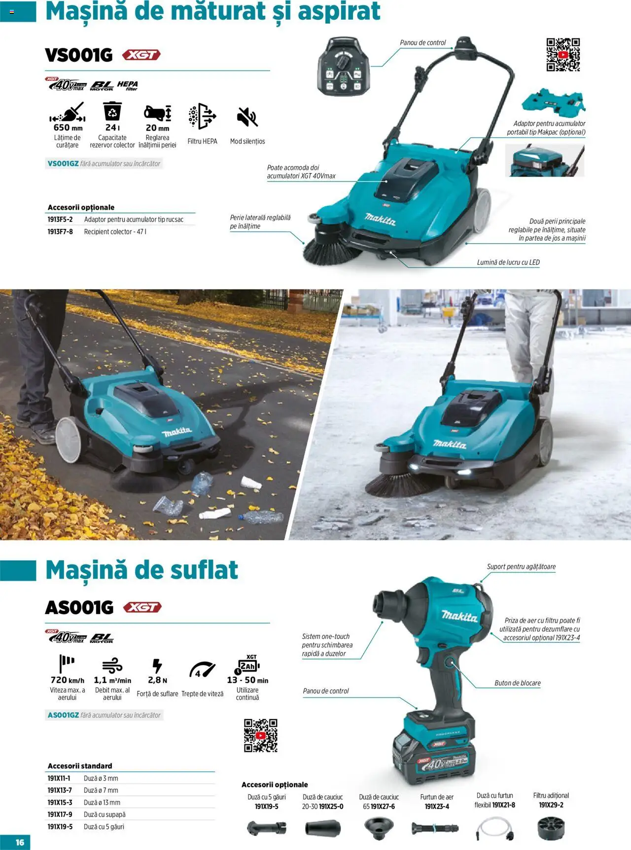 Noul catalog Makita – valabil de la 23.09.2025 | Pagină: 16 | Produse: Tavuk suyu, Încărcător, Adaptor, Perie