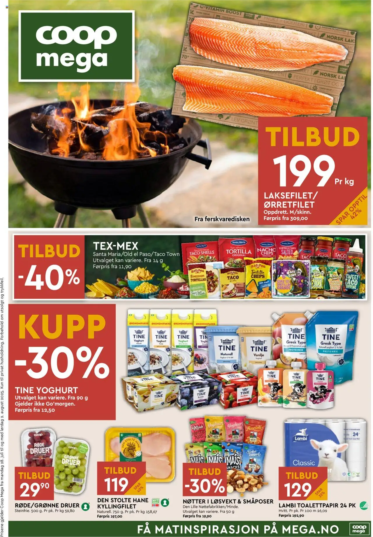  | Side: 1 | Produkter: Godteri, Nøtter, Druer, Taco