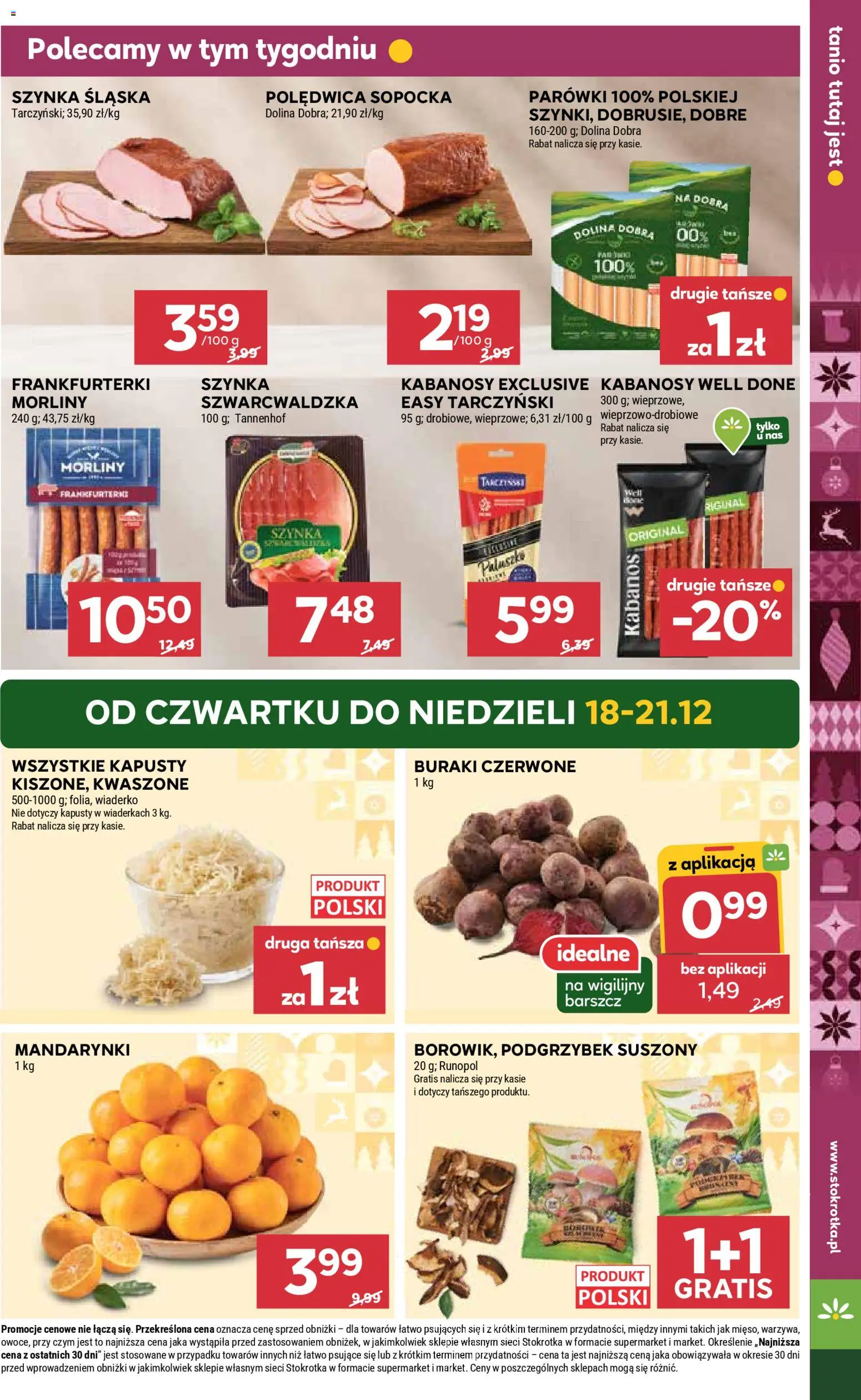 Stokrotka Gazetka - Market od 18.12.2025 | Strona: 15 | Produkty: Stokrotka, Frankfurterki, Kabanosy, Parówki