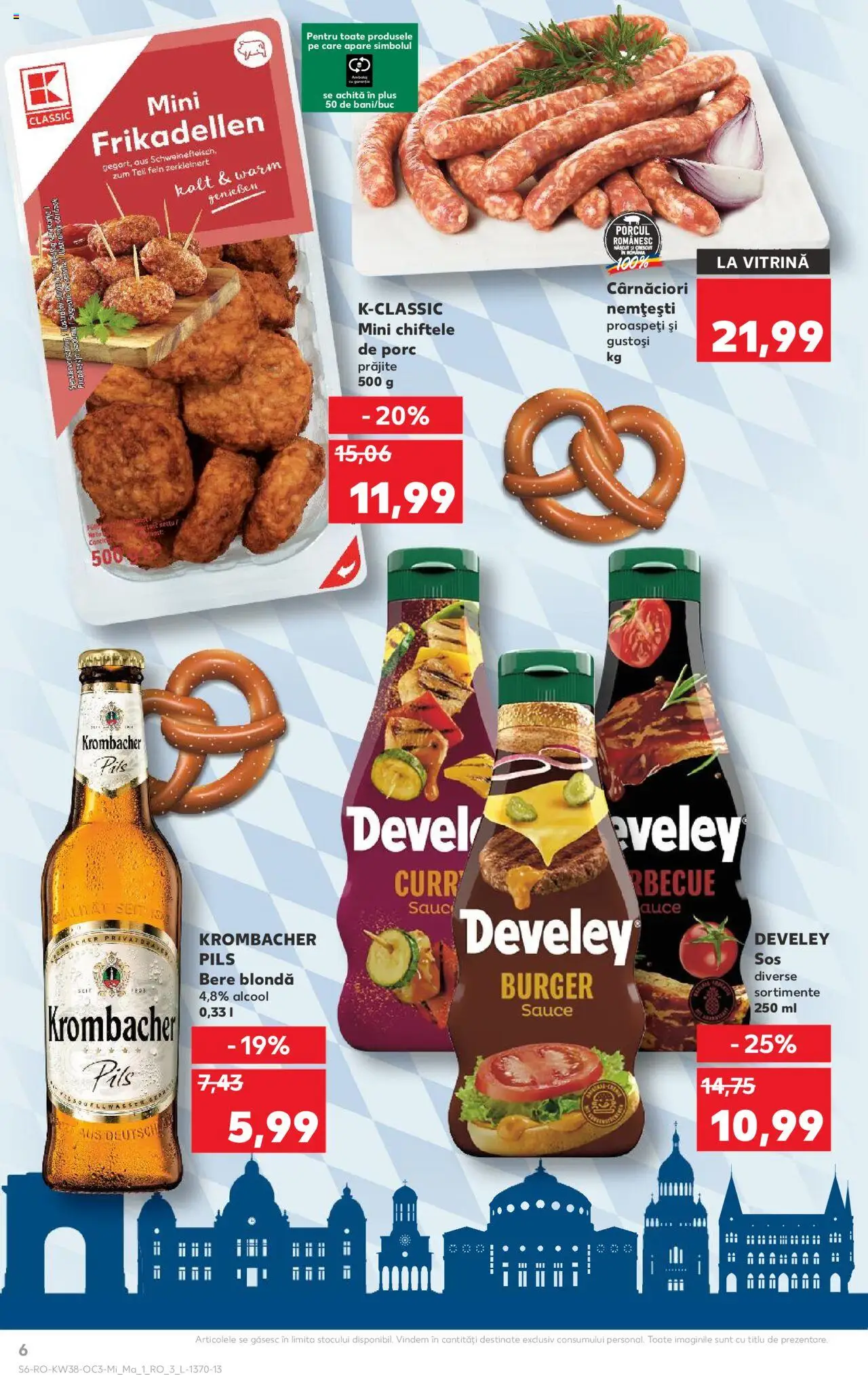 Noul catalog Kaufland – valabil de la 17.09.2025 | Pagină: 6 | Produse: Vitrină, Burger, Chiftele, Sos