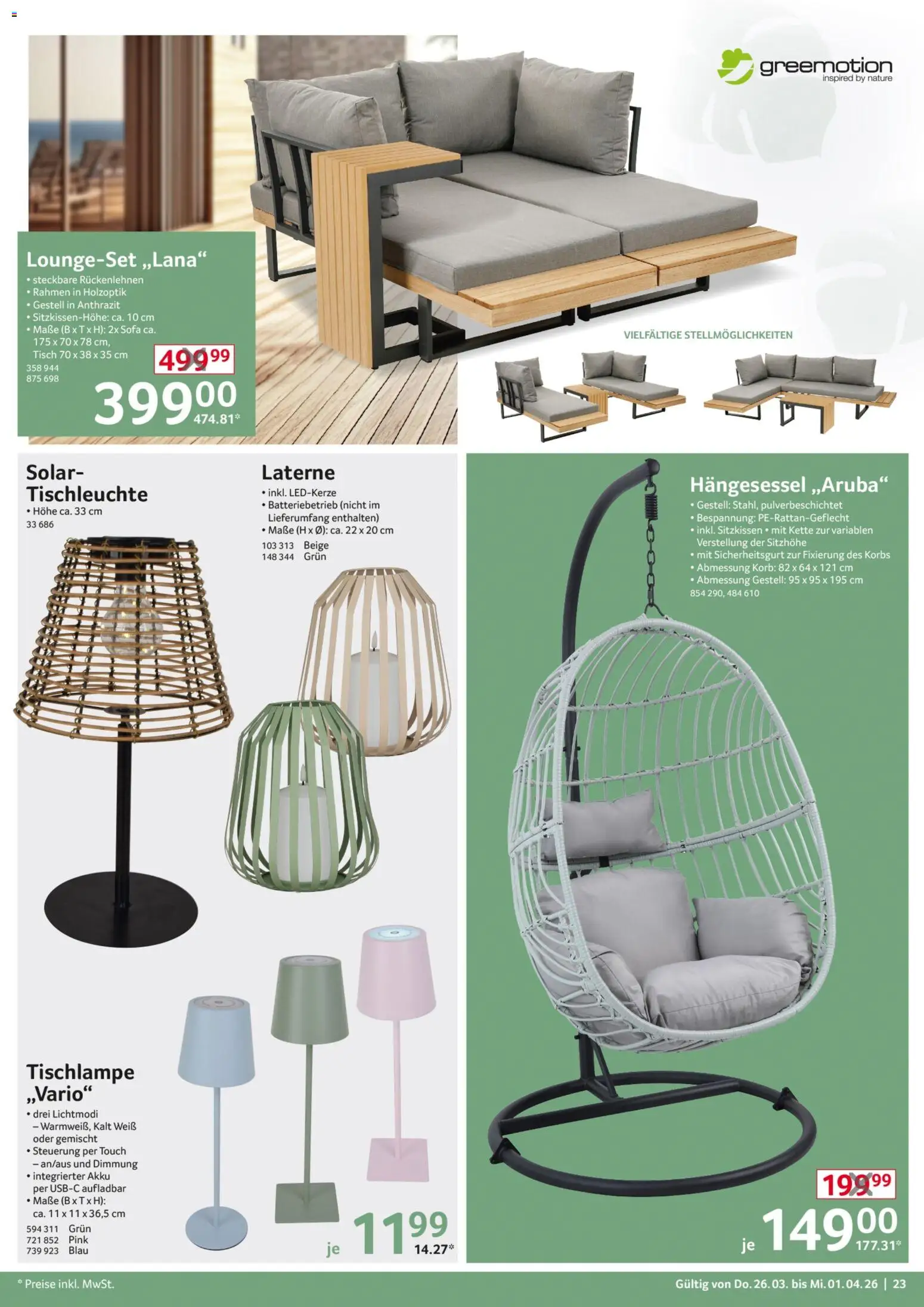 Selgros Non Food – gültig ab 26.03.2026 | Seite: 23 | Produkte: Sofa, Tisch, Korb