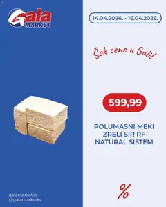 Gala MARKET katalog Šok cene - pregled Gala MARKET kataloga - važi od 14.04.2026