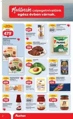 Auchan akciós ujság - amely érvényes a következő dátumtól: 10.07.2025 | Oldal: 2 | Termékek: Nyárs, Croissant, Tortilla, Paradicsom