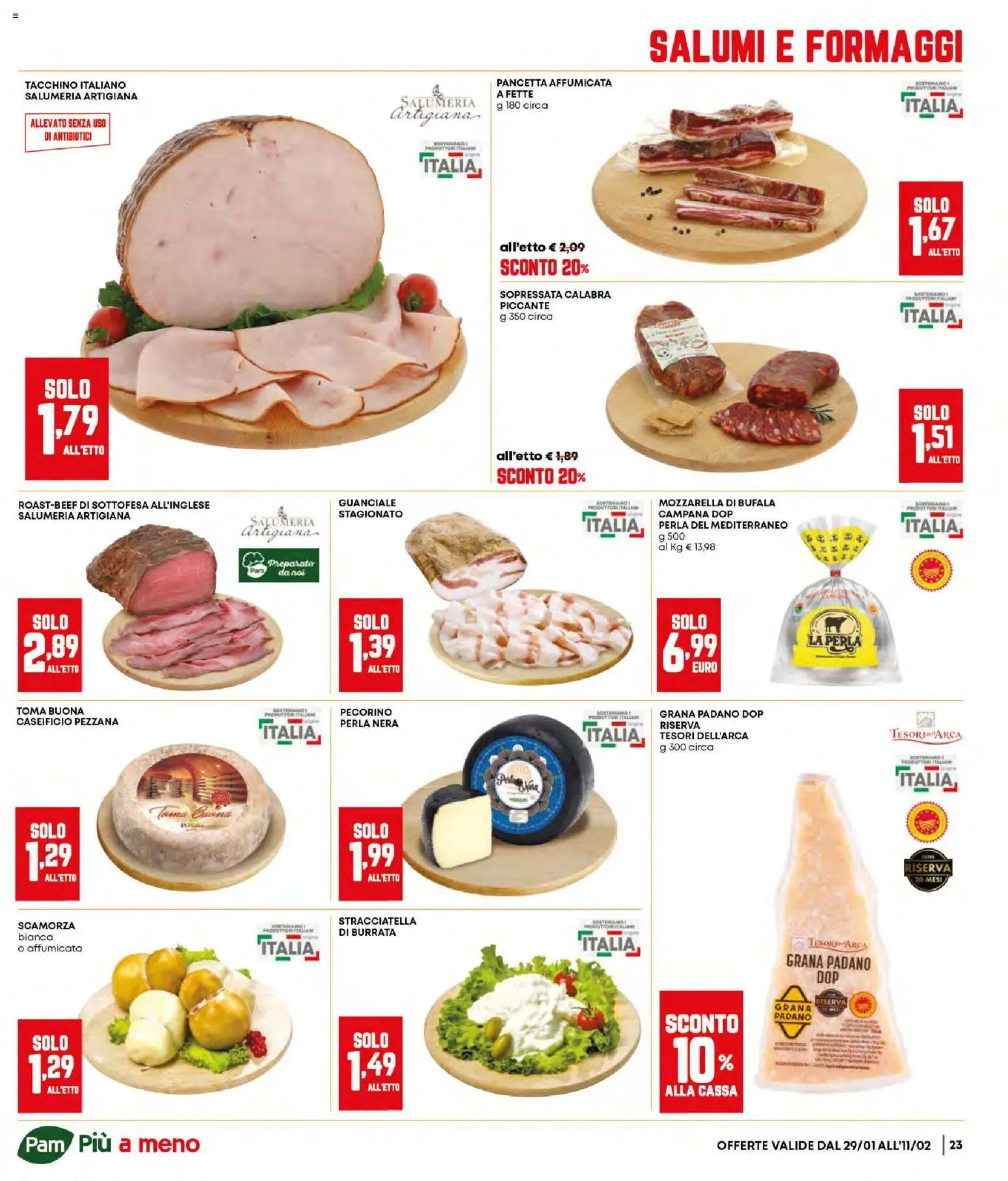 Volantino Panorama del 29.01.2026 | Pagina: 23 | Prodotti: Tacchino, Burrata, Stracciatella, Guanciale