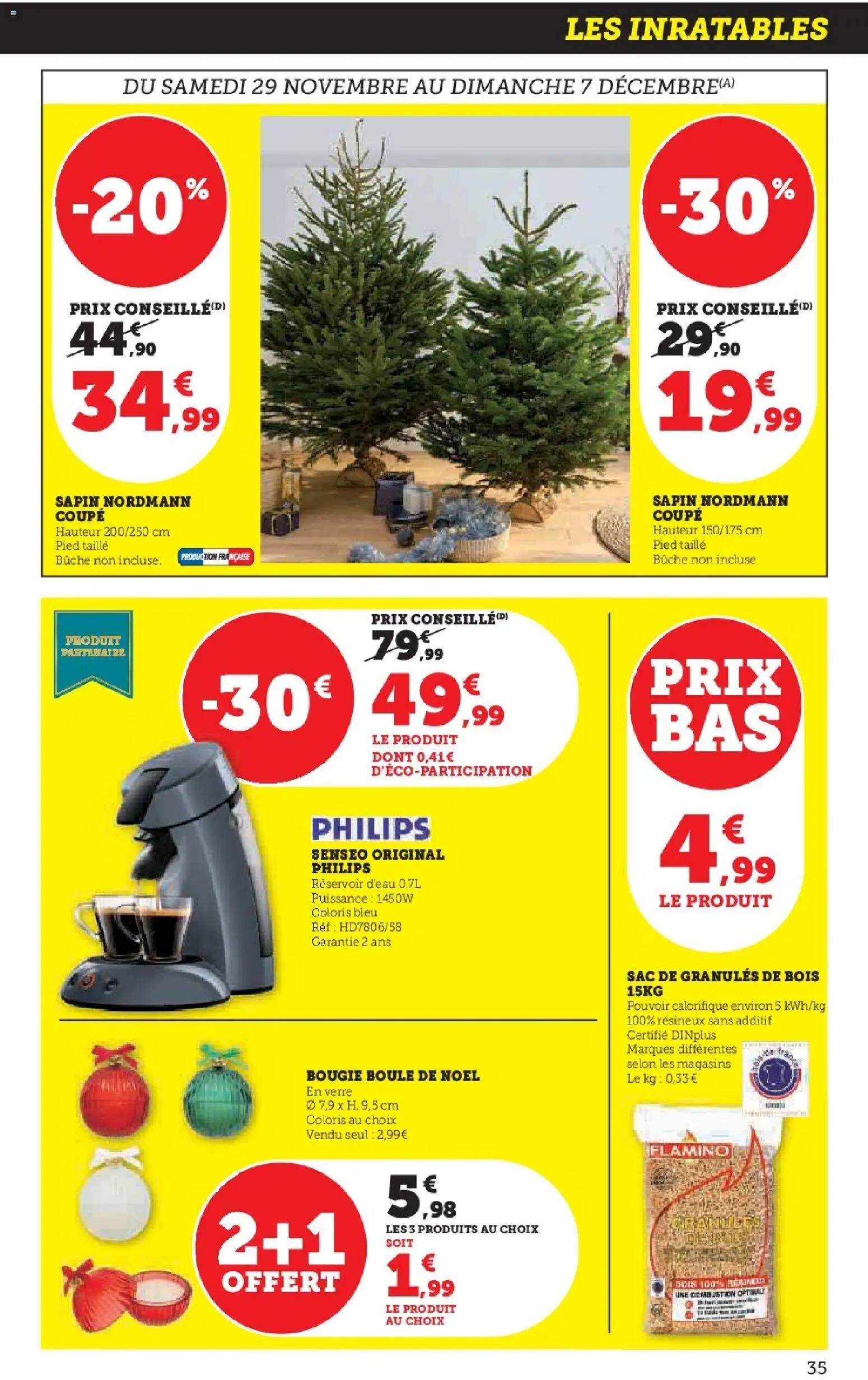 {H1} | Page: 35 | Produits: Senseo, Granules de bois, Réservoir d'eau, Sapin nordmann