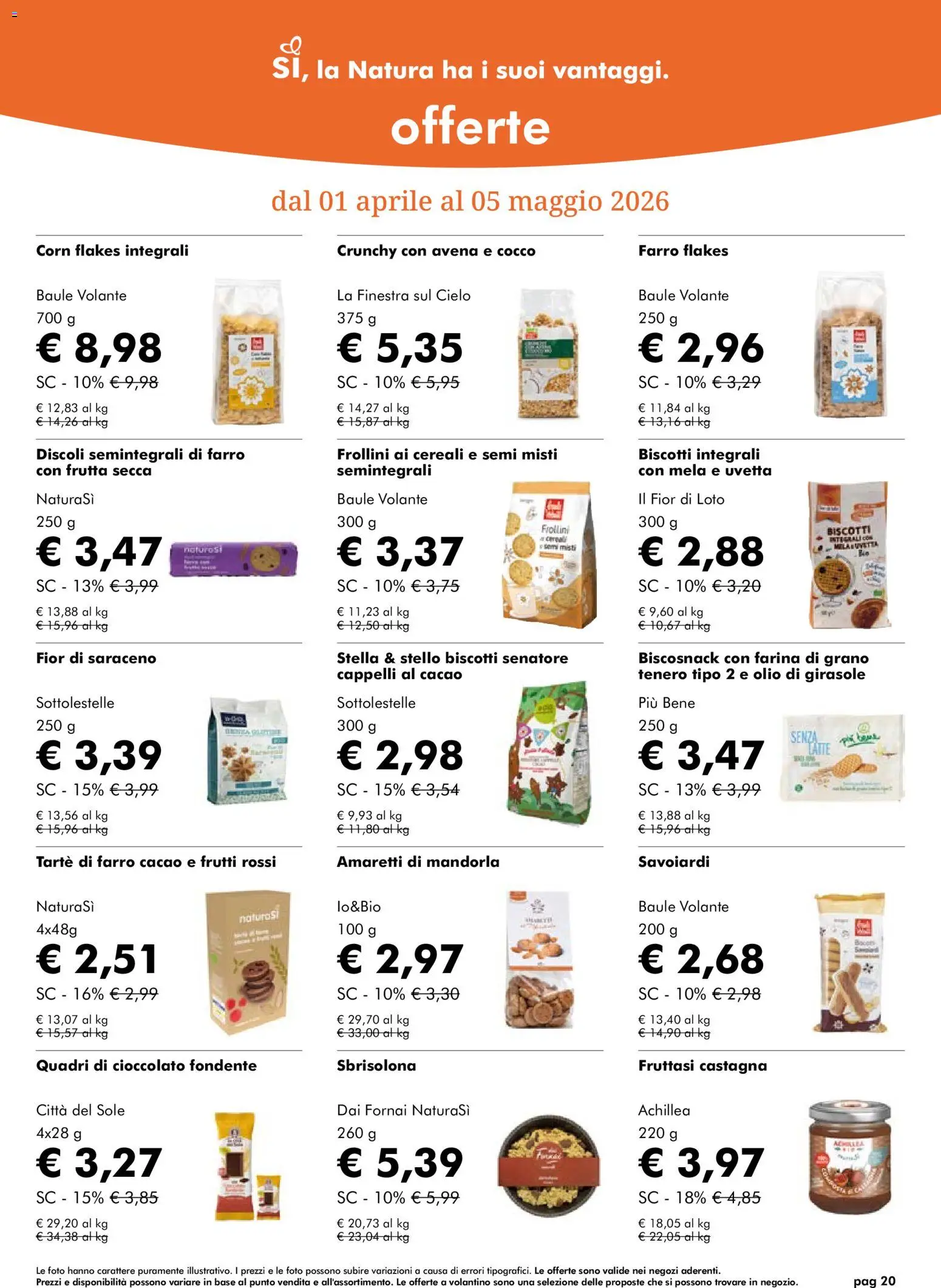 Volantino Natura Sì del 01.04.2026 | Pagina: 20