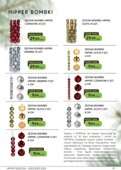 Pogląd oferty "Hipper Gazetka" - ważna od 04.12.2025 | Strona: 19 | Produkty: Lampki choinkowe, Lampki, Figurki, Świece