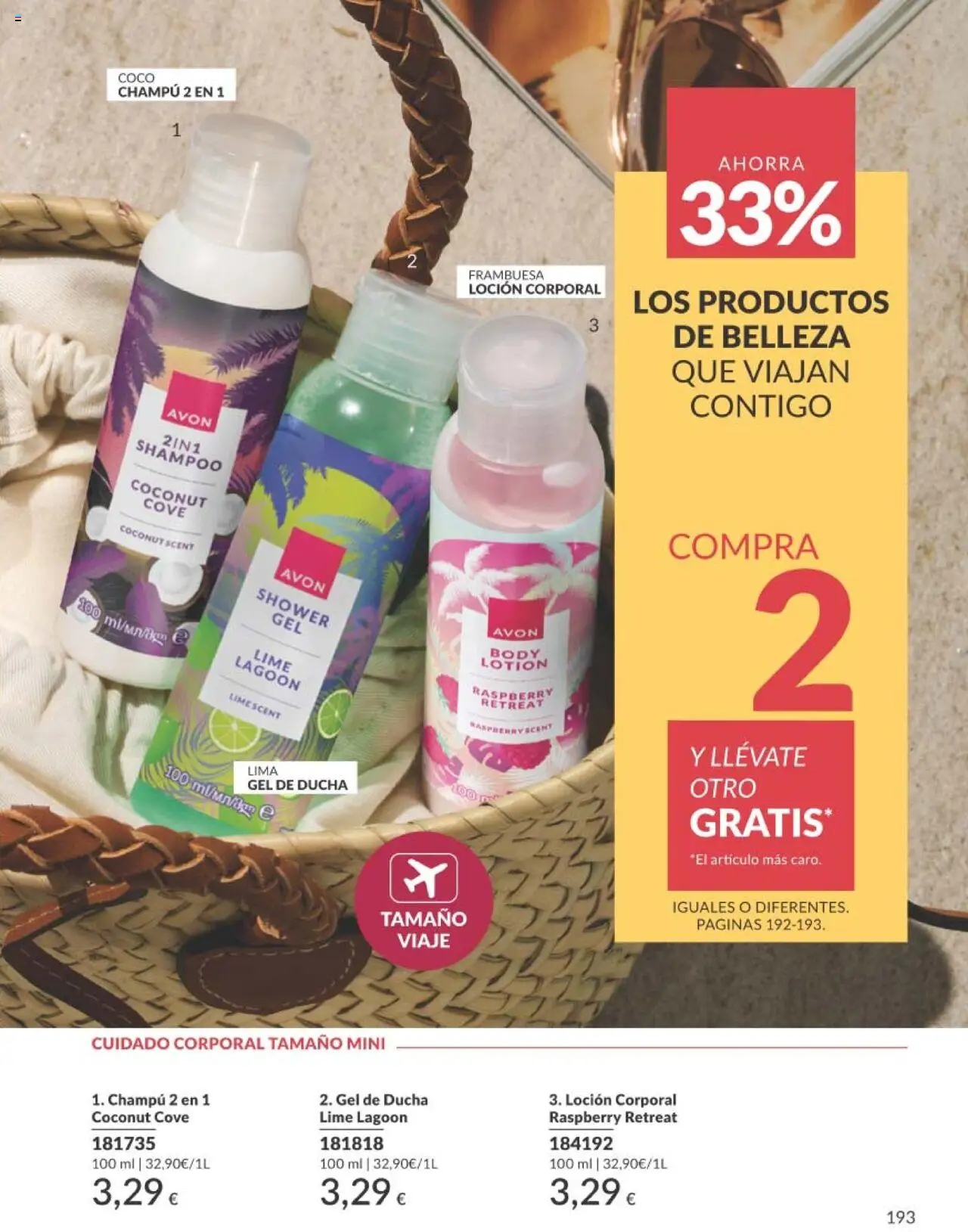 Catálogo AVON campaña 7 │ válido desde el 01.07.2025 | Página: 193 | Productos: Gel de ducha, Τυρόπιτα, Body, Ducha