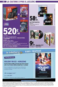 E.Leclerc - Prévisualisation de PACK CONSOLE NINTENDO SWITCH 2 + MARIO KART WORLD + 1 JEU AU CHOIX, Pack console Nintendo Switch 2 + Mario Kart World + 1 jeu au choix parmi Metroid Prime 4: Beyond et Légendes Pokémon: Z - A Switch 2. valide à partir de 02.12.2025 | Page: 66