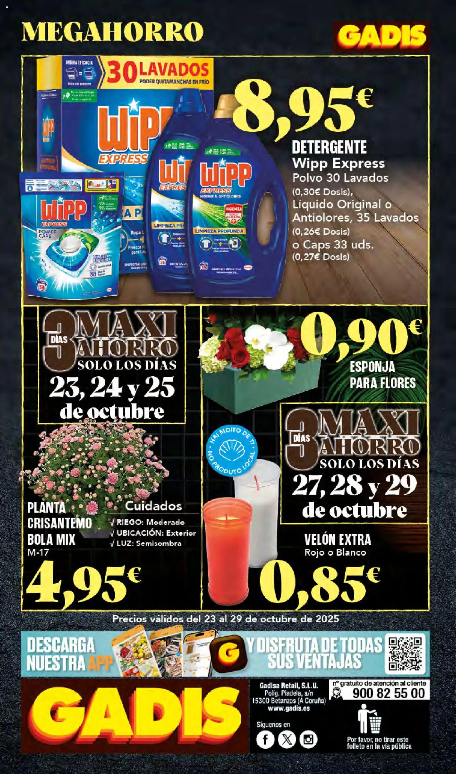 Gadis folleto │ válido desde el 23.10.2025 | Página: 24 | Productos: Polvo, Quitamanchas, Detergente, Ropa
