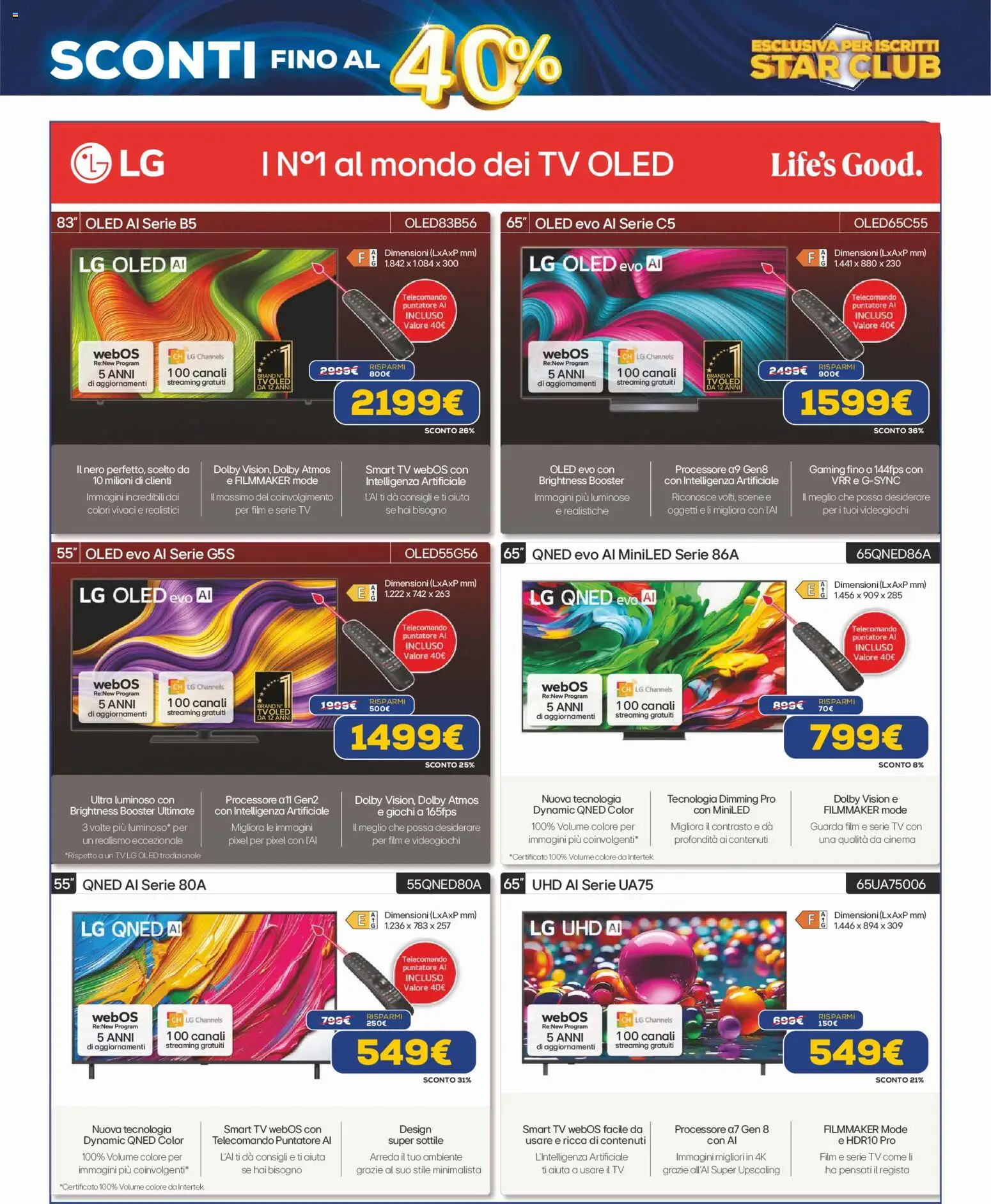 Volantino Euronics del 22.01.2026 | Pagina: 23 | Prodotti: Telecomando, smart TV, TV