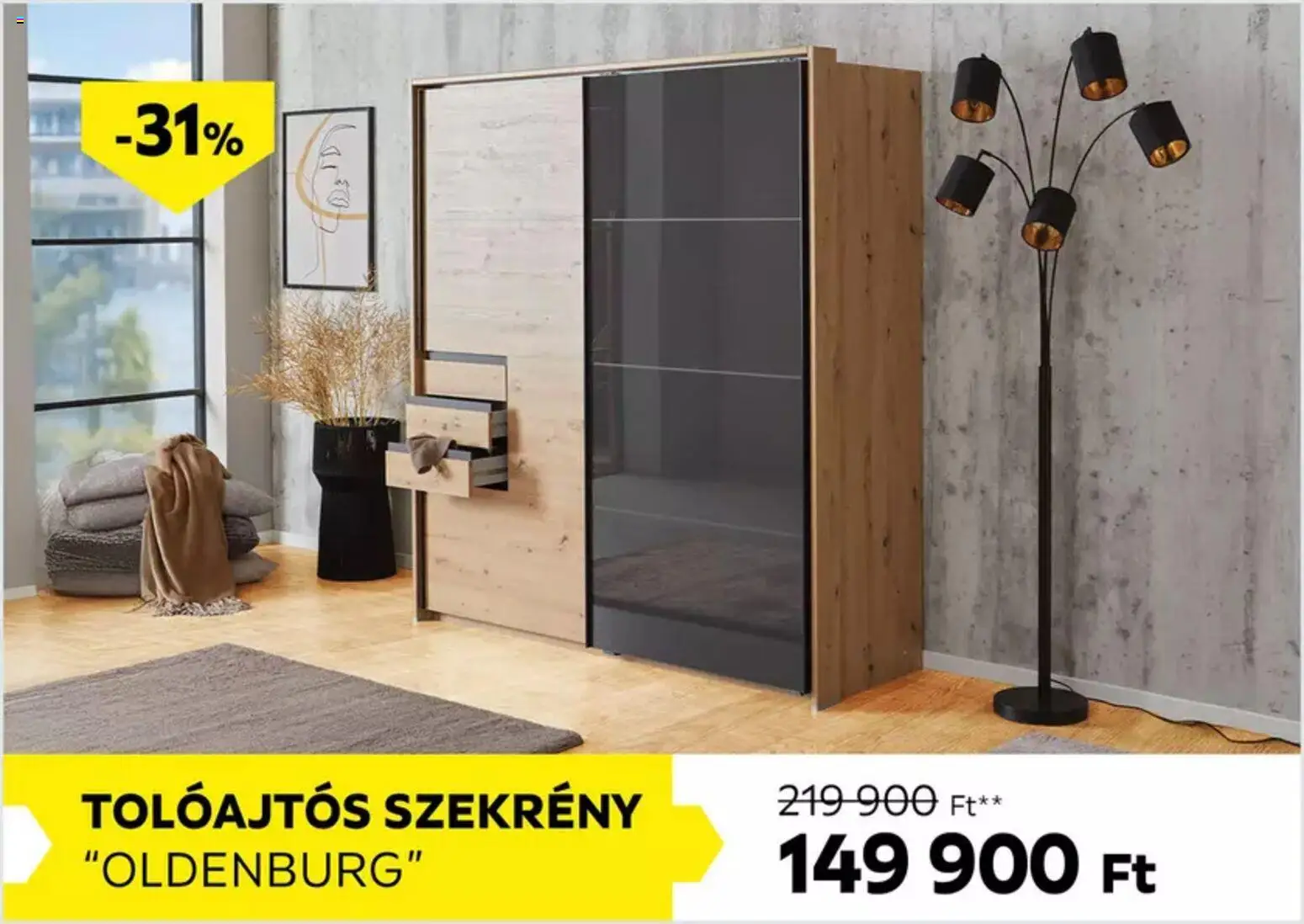 Möbelix akciós ujság - amely érvényes a következő dátumtól: 02.04.2026 | Oldal: 1 | Termékek: Szekrény