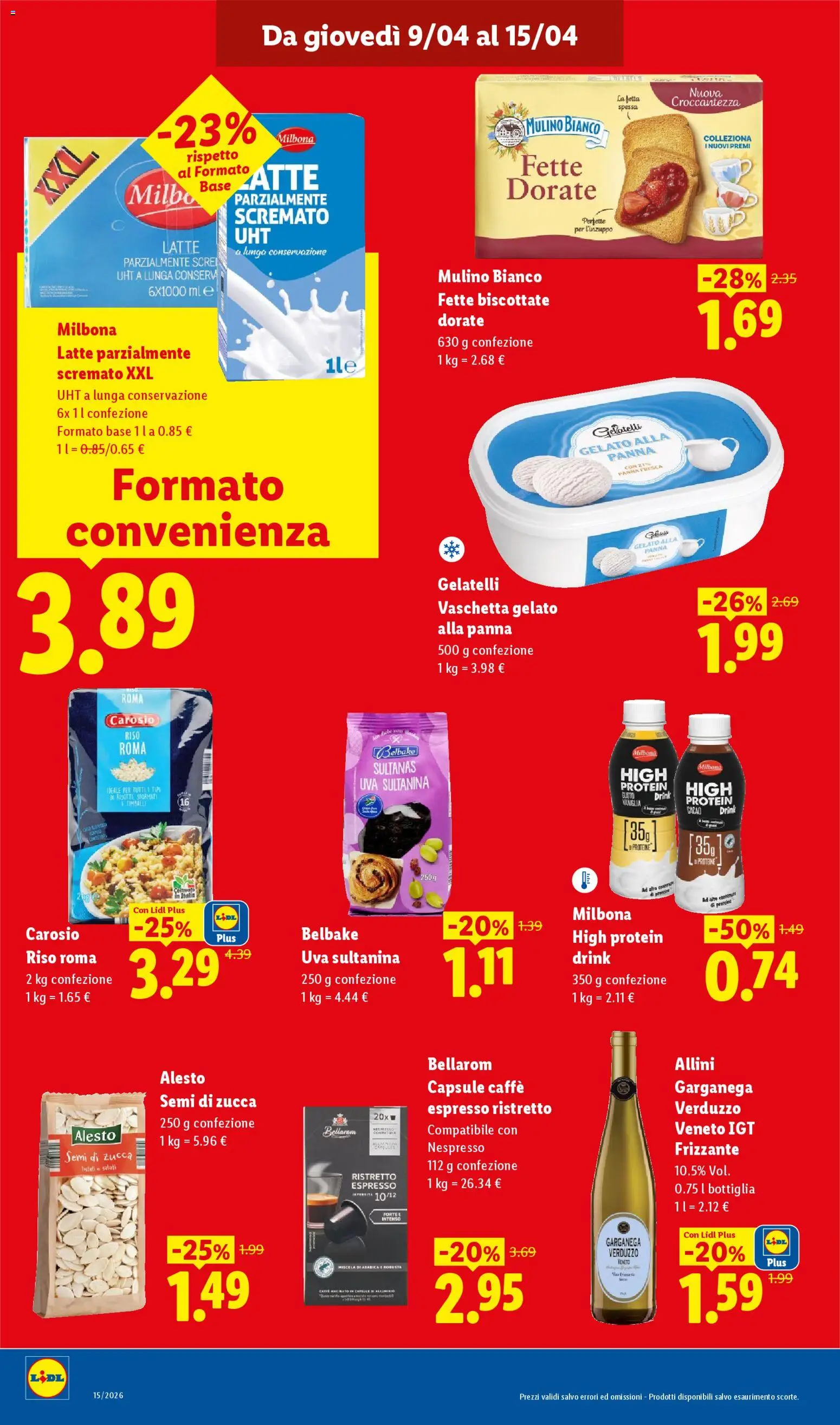 Volantino Lidl del 09.04.2026 | Pagina: 10 | Prodotti: Caffè, Panna, Crackers, Bottiglia