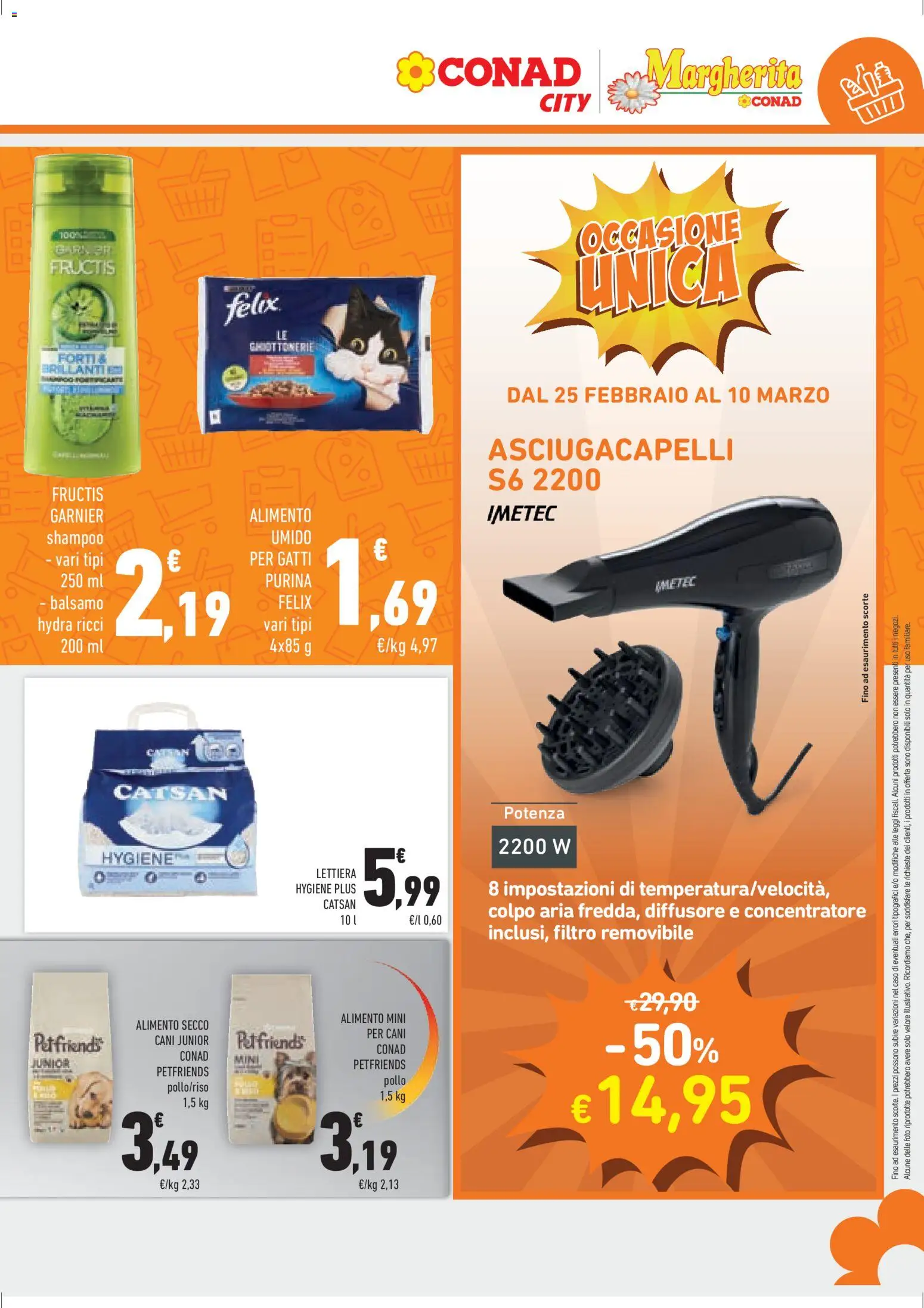 Volantino Conad del 25.02.2026 | Pagina: 11 | Prodotti: Shampoo, Balsamo, Pollo, Asciugacapelli
